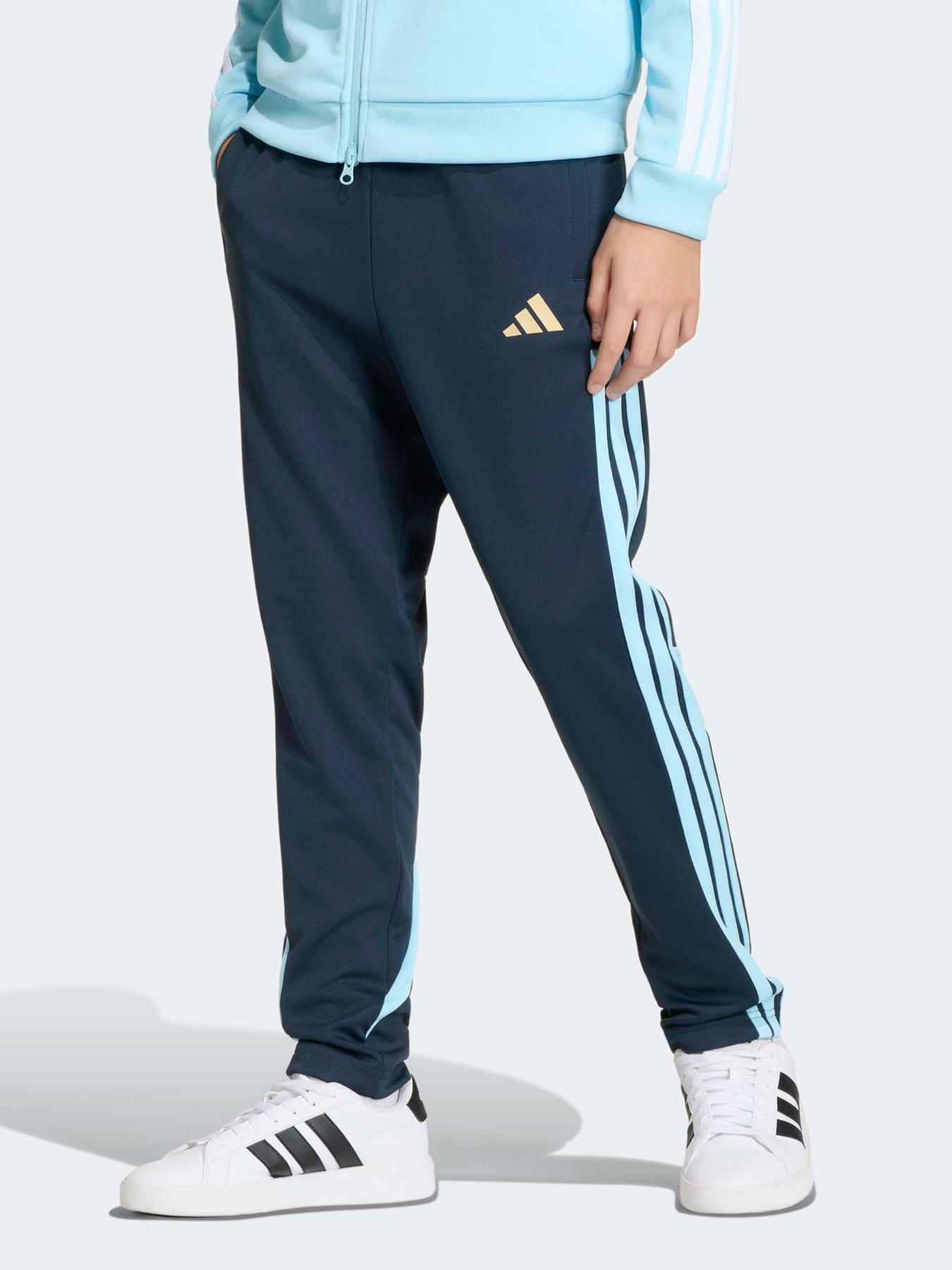 adidas Sportswear Junior Unisex House Of Tiro Colors Of Football High Waisted Pants With Wide Leg, Ntnavy/Iceblu/Hazbei, Size 5-6 Years