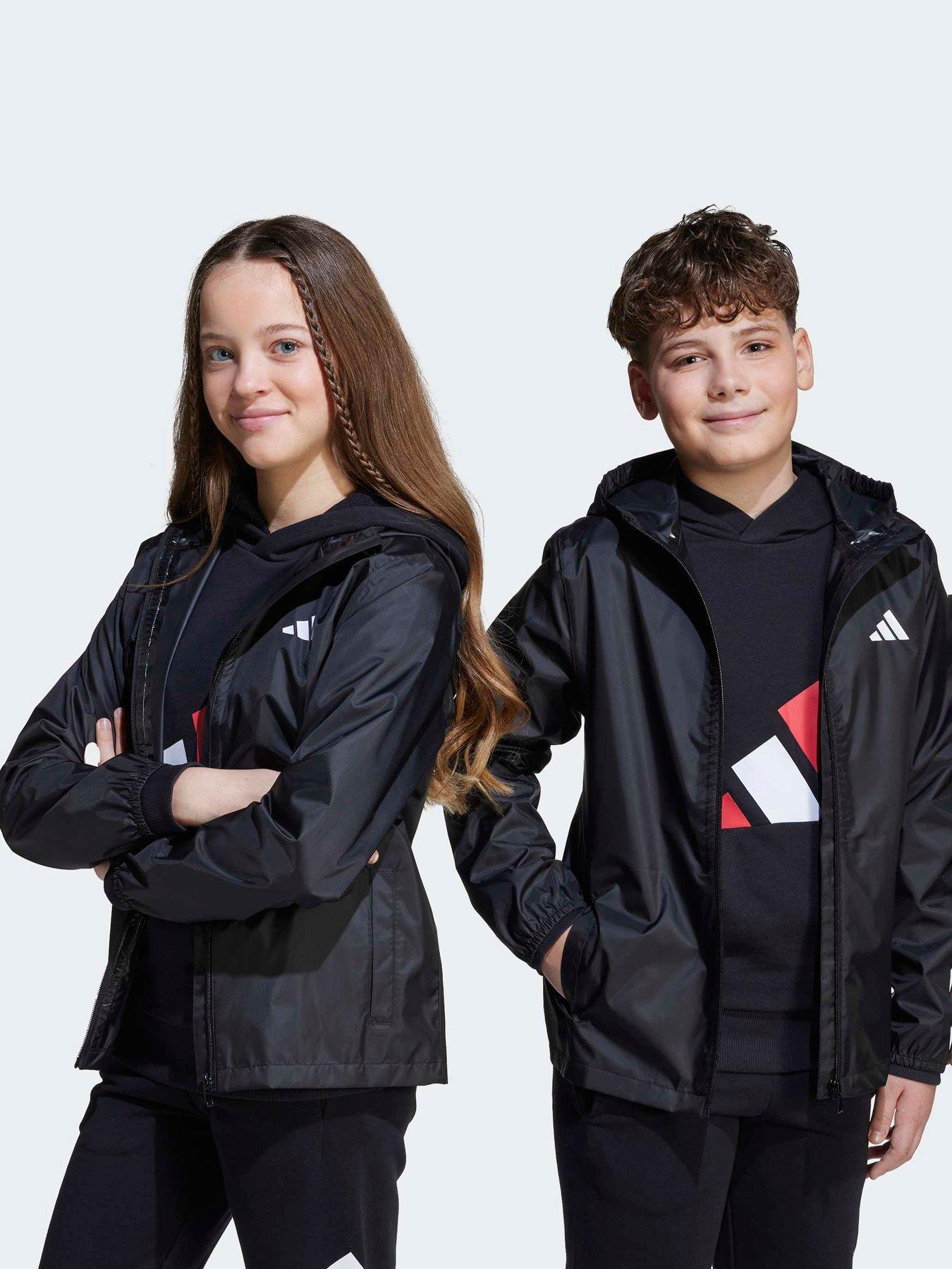 adidas Sportswear Junior Unisex Rain Jacket - Black
