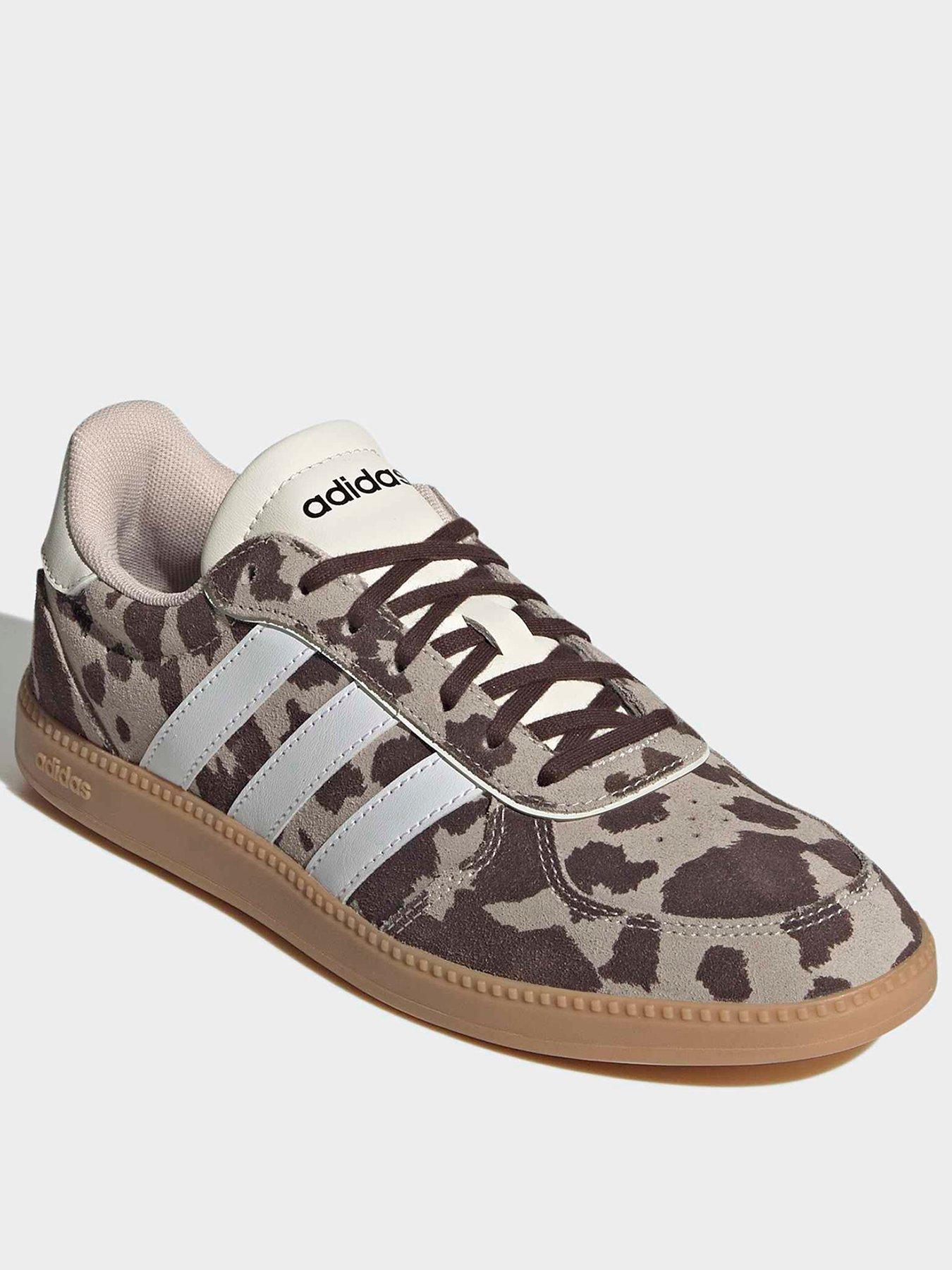 adidas Women's Cow Print Breaknet Sleek Trainers White