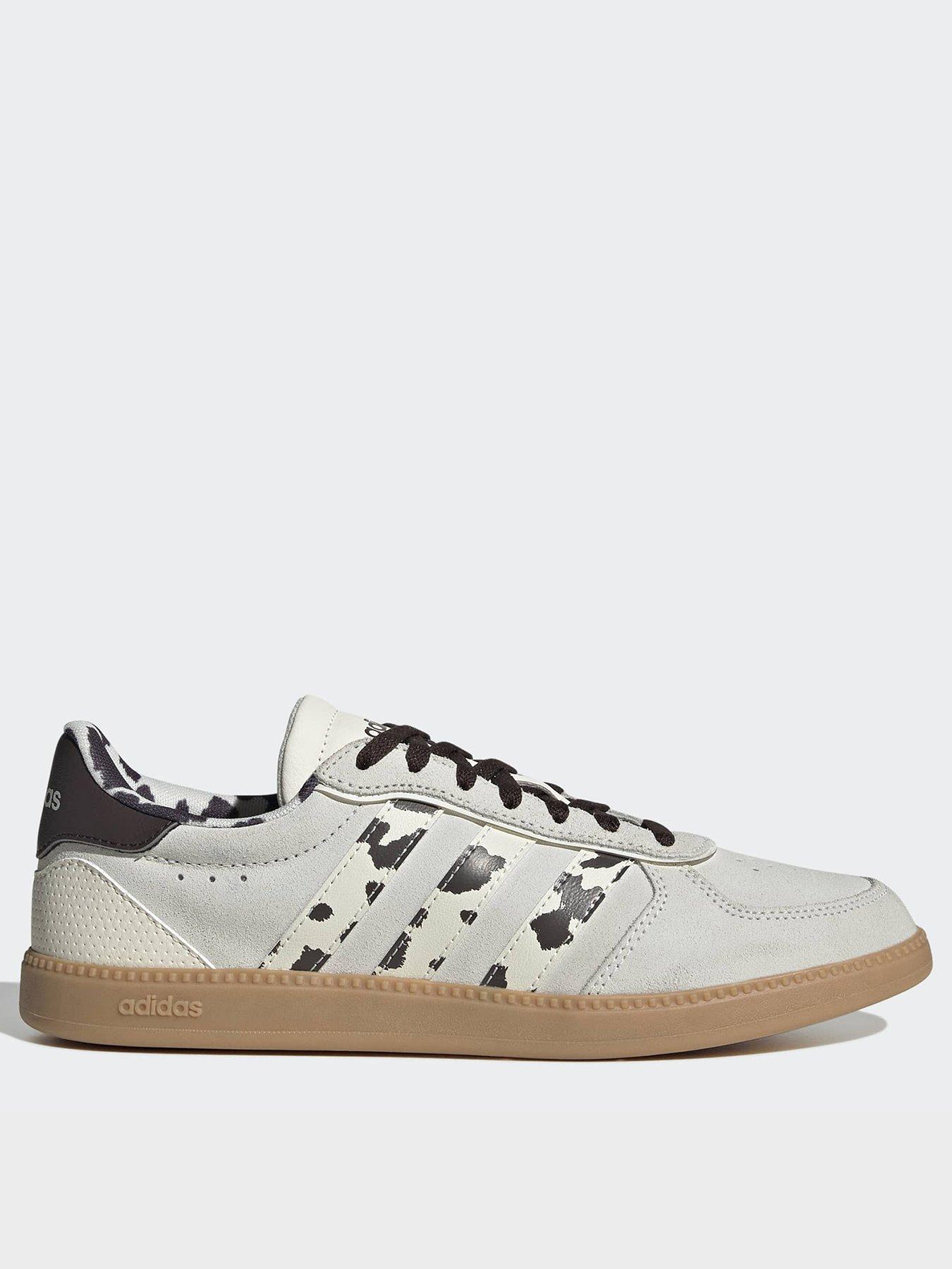 adidas Originals Women's Cow Print 3-Stripe Breaknet Sleek Trainers - White