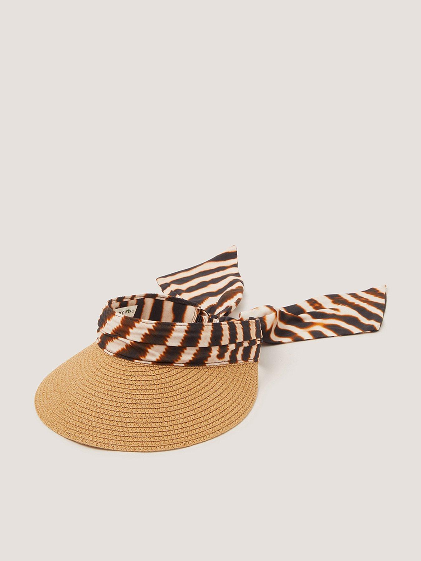 Monsoon Erin Animal Ribbon Visor - Cream