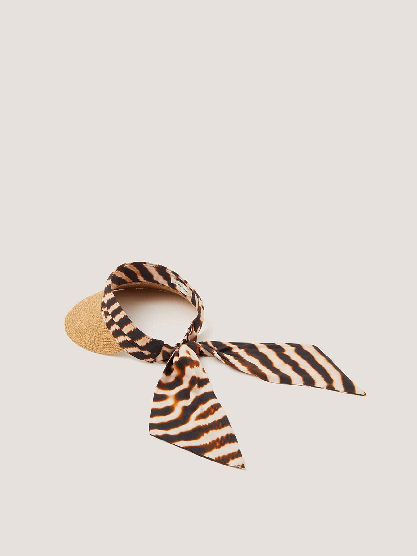Image 2 of 3 of Monsoon Erin Animal Ribbon Visor - Cream