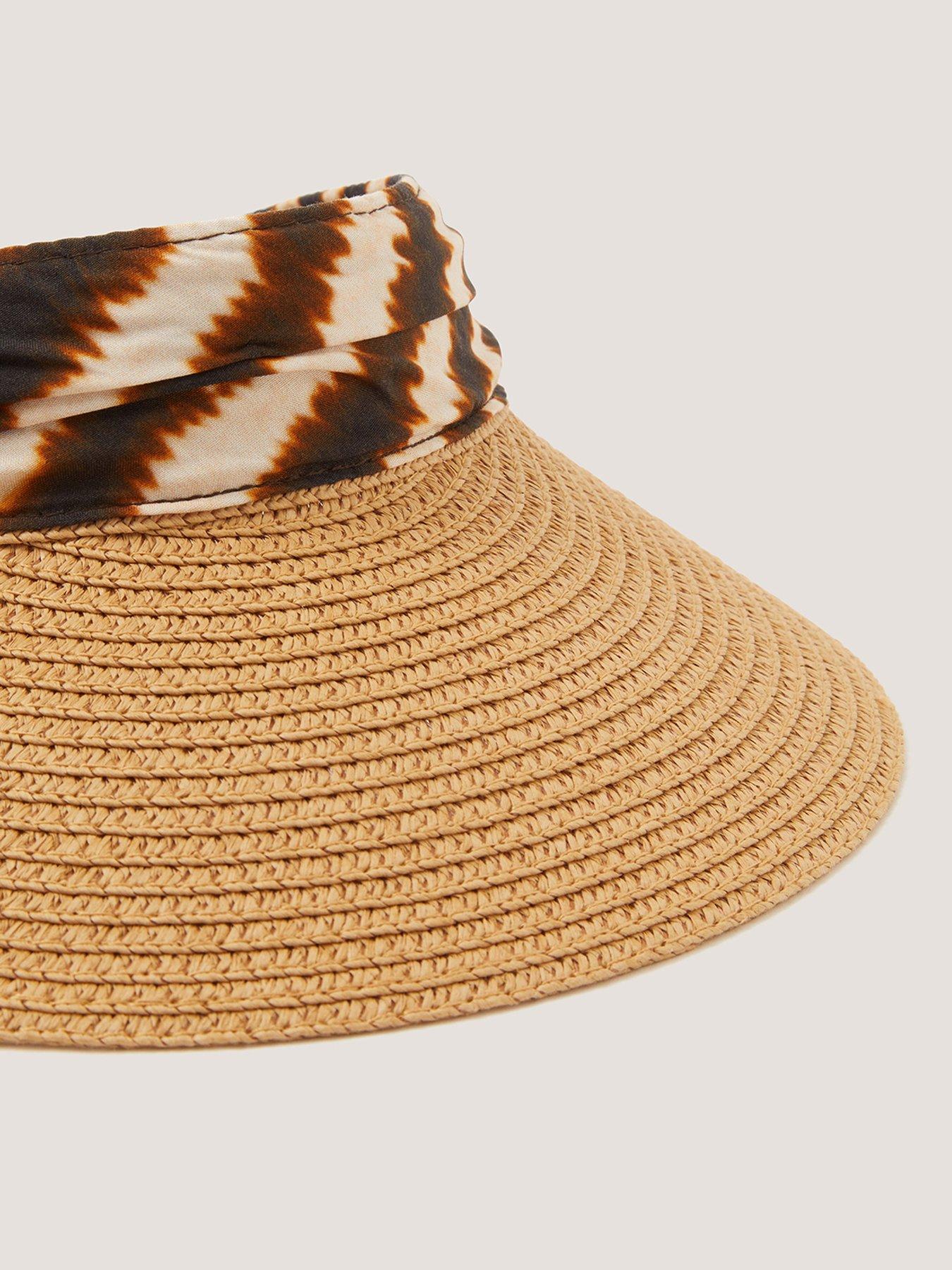 Image 3 of 3 of Monsoon Erin Animal Ribbon Visor - Cream