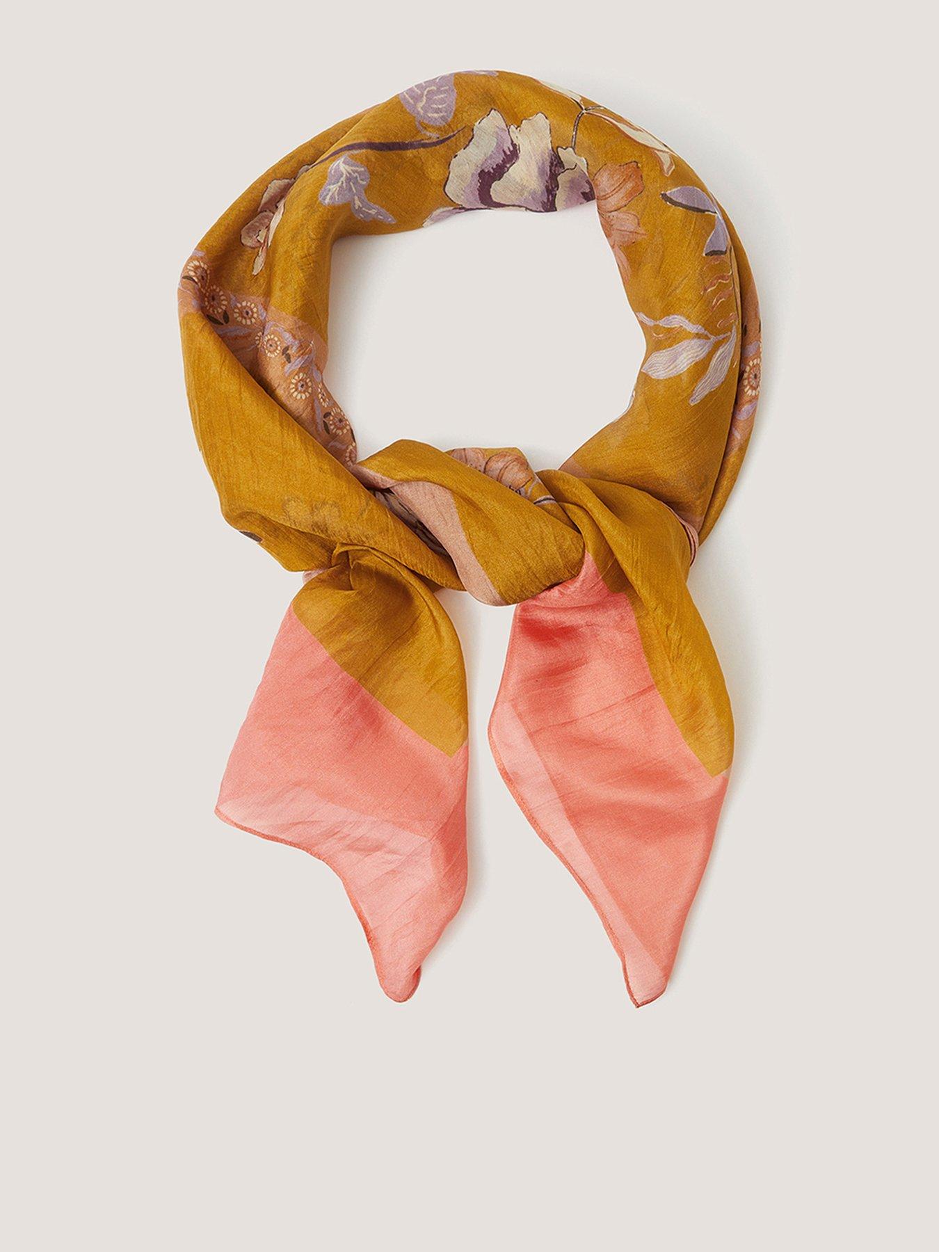 Image 1 of 2 of Monsoon Samara Square Silk Scarf