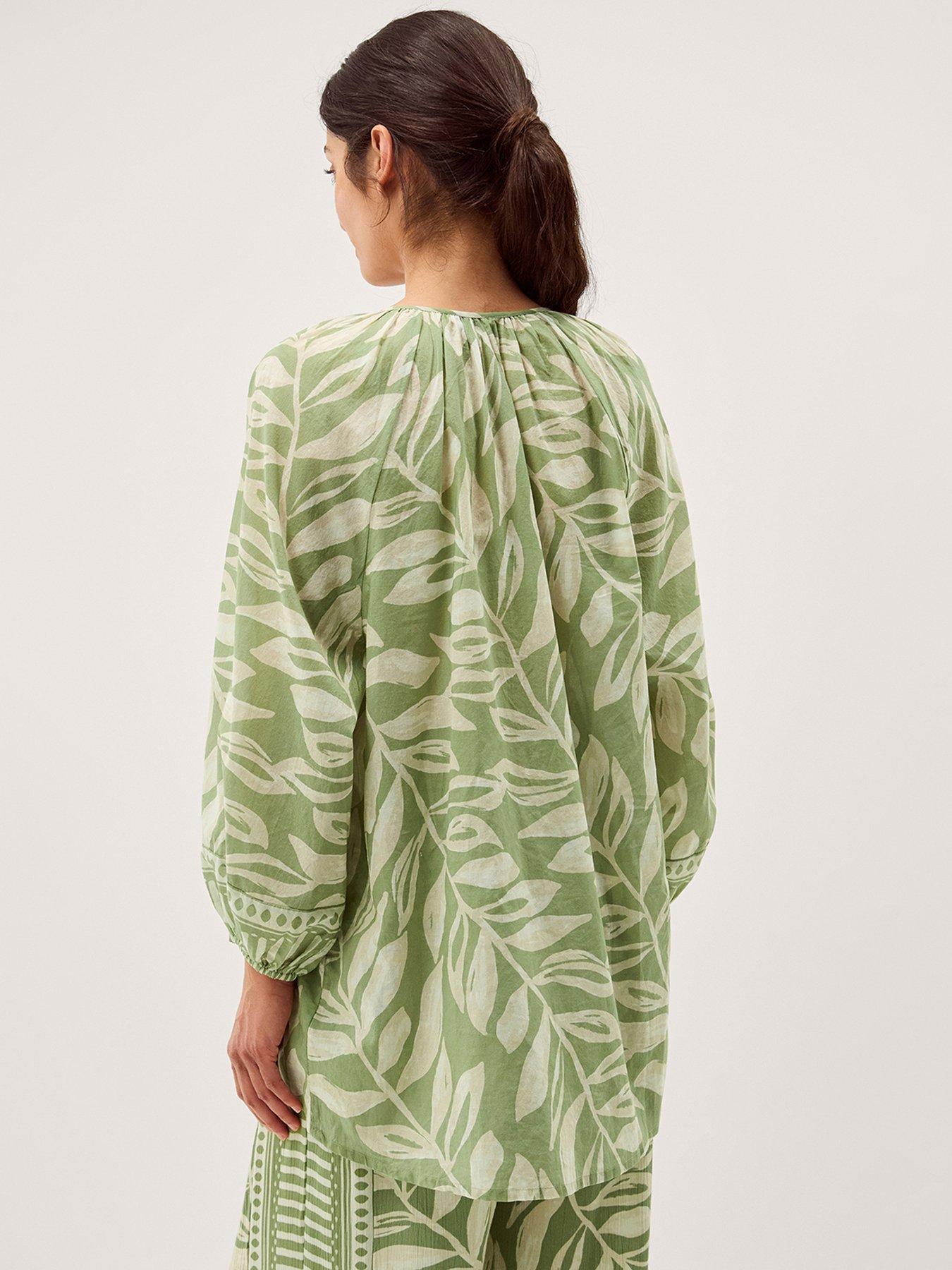 Image 2 of 5 of Monsoon Lillie Printed Shirt - Green