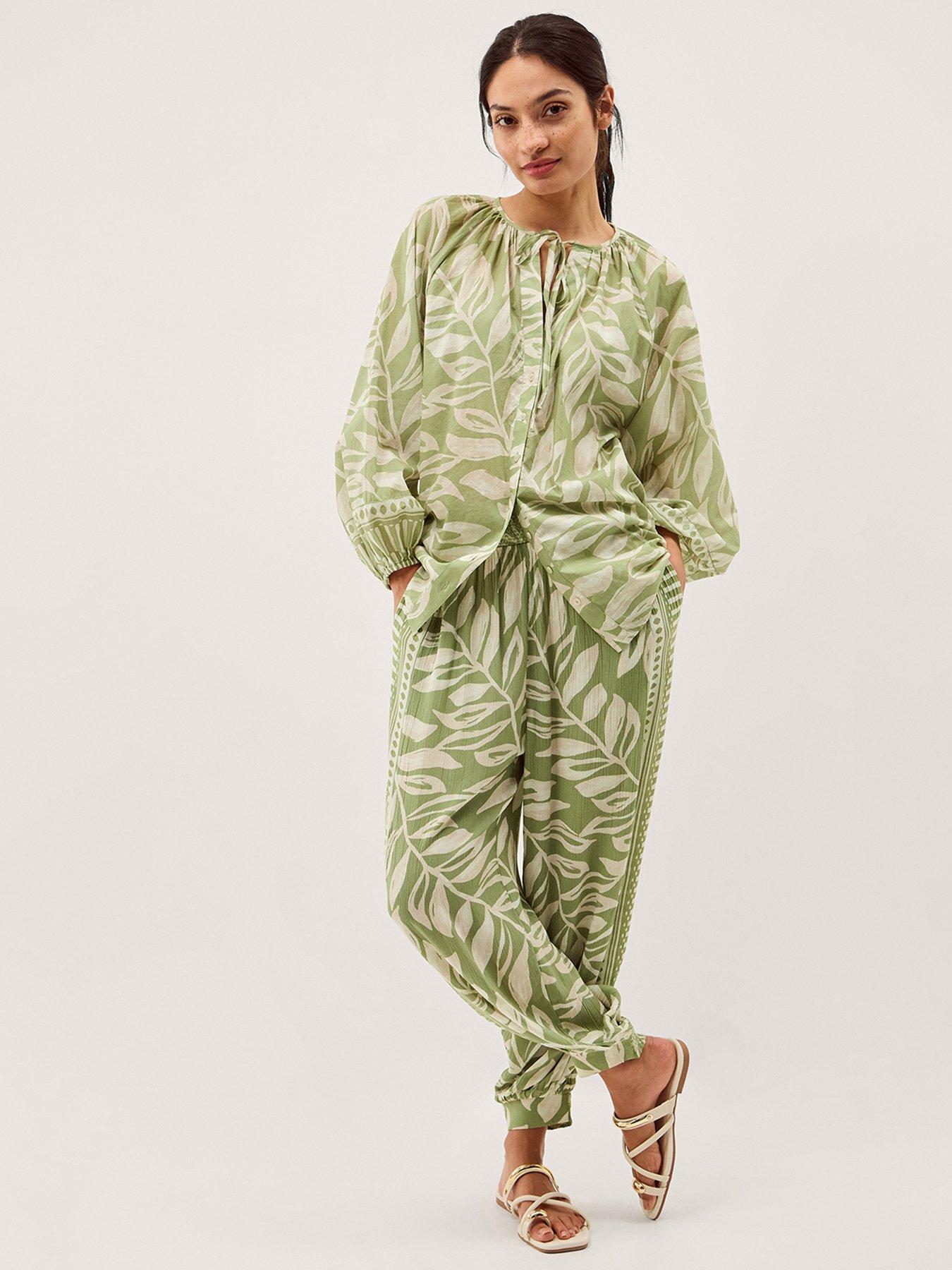 Image 3 of 5 of Monsoon Lillie Printed Shirt - Green