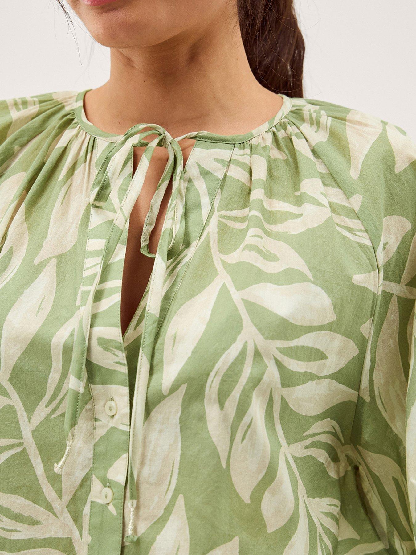 Image 4 of 5 of Monsoon Lillie Printed Shirt - Green
