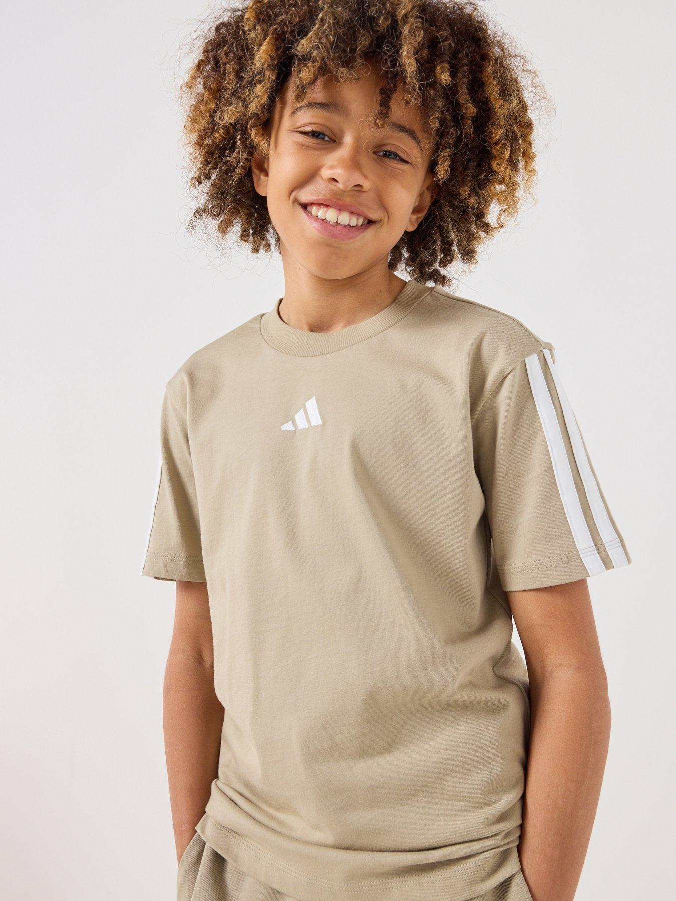 adidas Sportswear Junior Unisex Essentials T-Shirt, Woca/White, Size 7-8 Years
