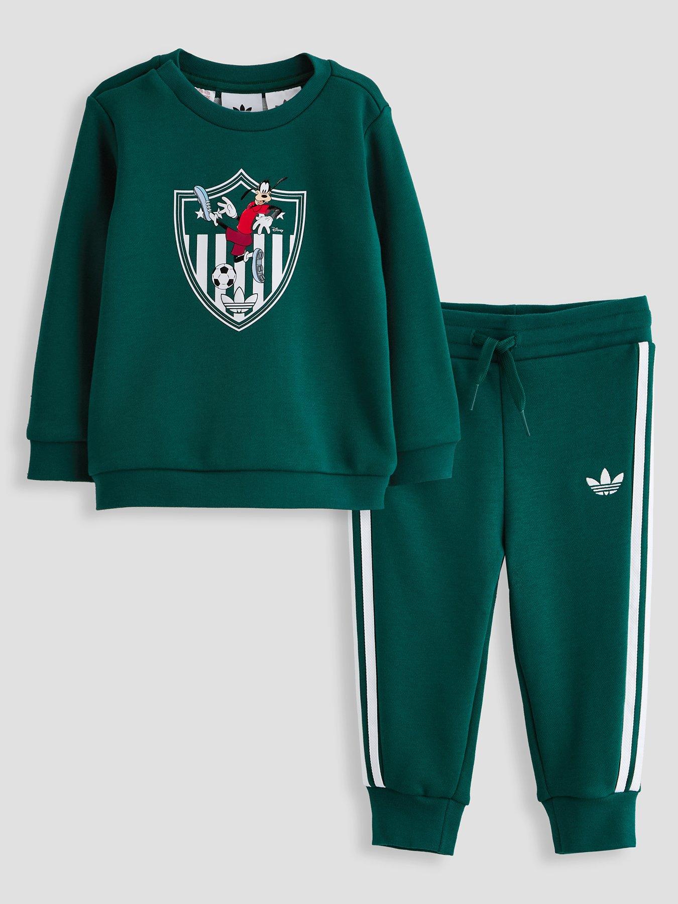 Image 1 of 5 of adidas Originals Infant Unisex Disney Crew Set - Green