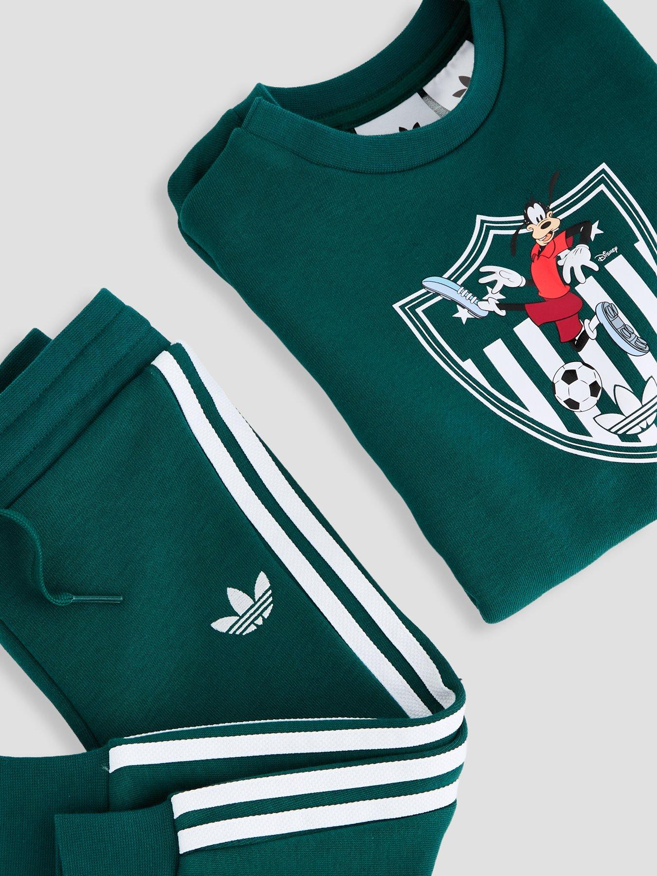 Image 3 of 5 of adidas Originals Infant Unisex Disney Crew Set - Green
