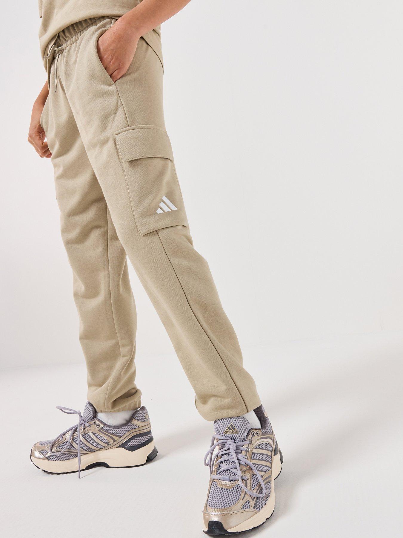 adidas Sportswear Junior Unisex Essentials Cargo Pants, Woca/White, Size 11-12 Years