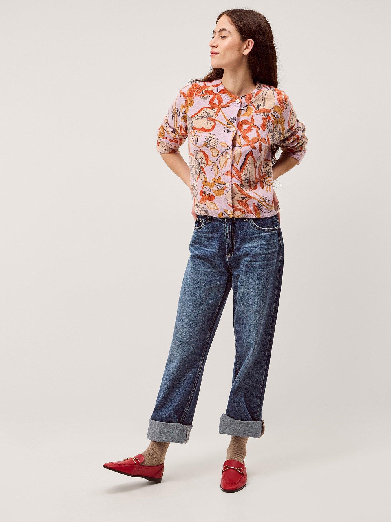 Image 3 of 5 of Monsoon Isabella Print Cardigan - Pink