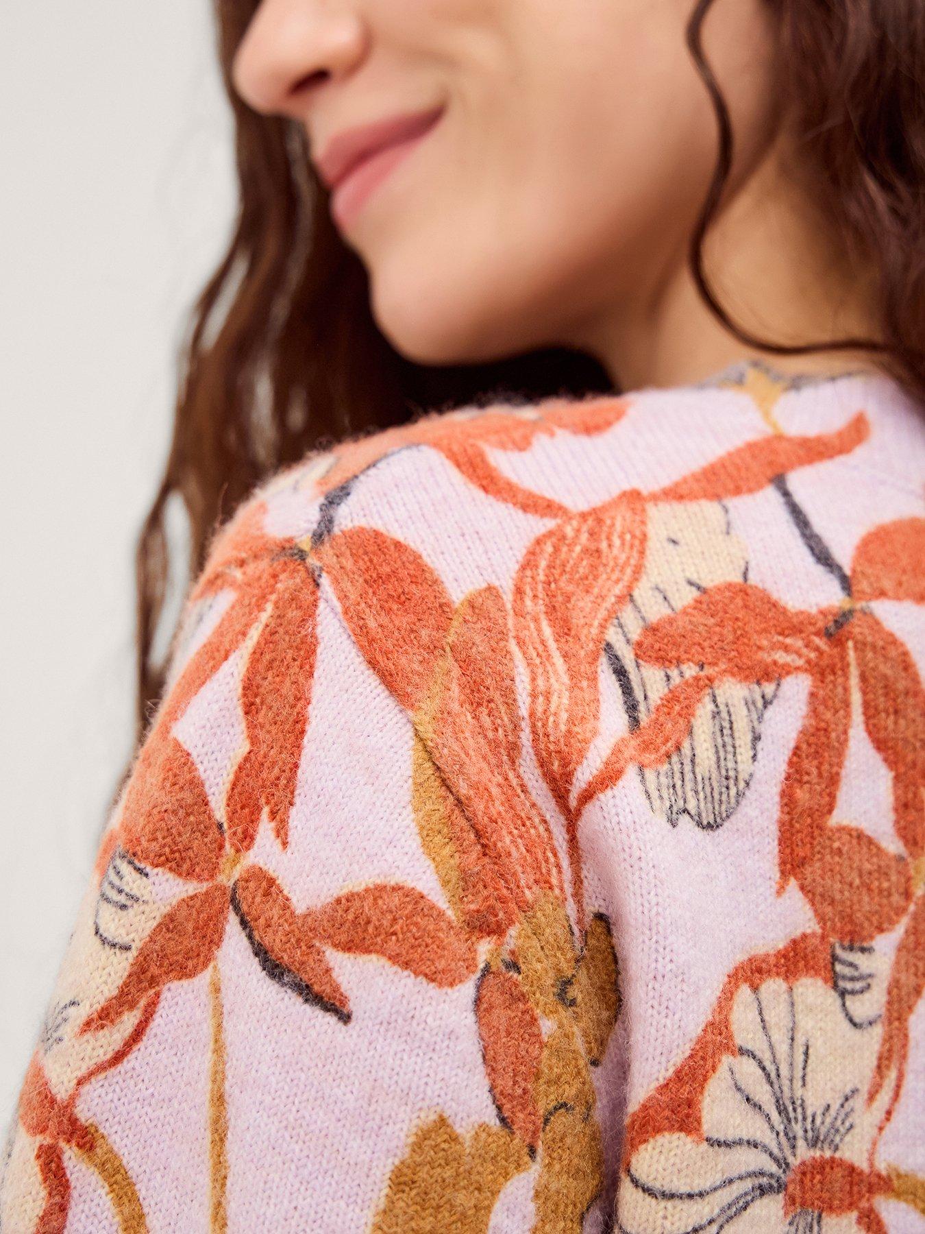 Image 4 of 5 of Monsoon Isabella Print Cardigan - Pink