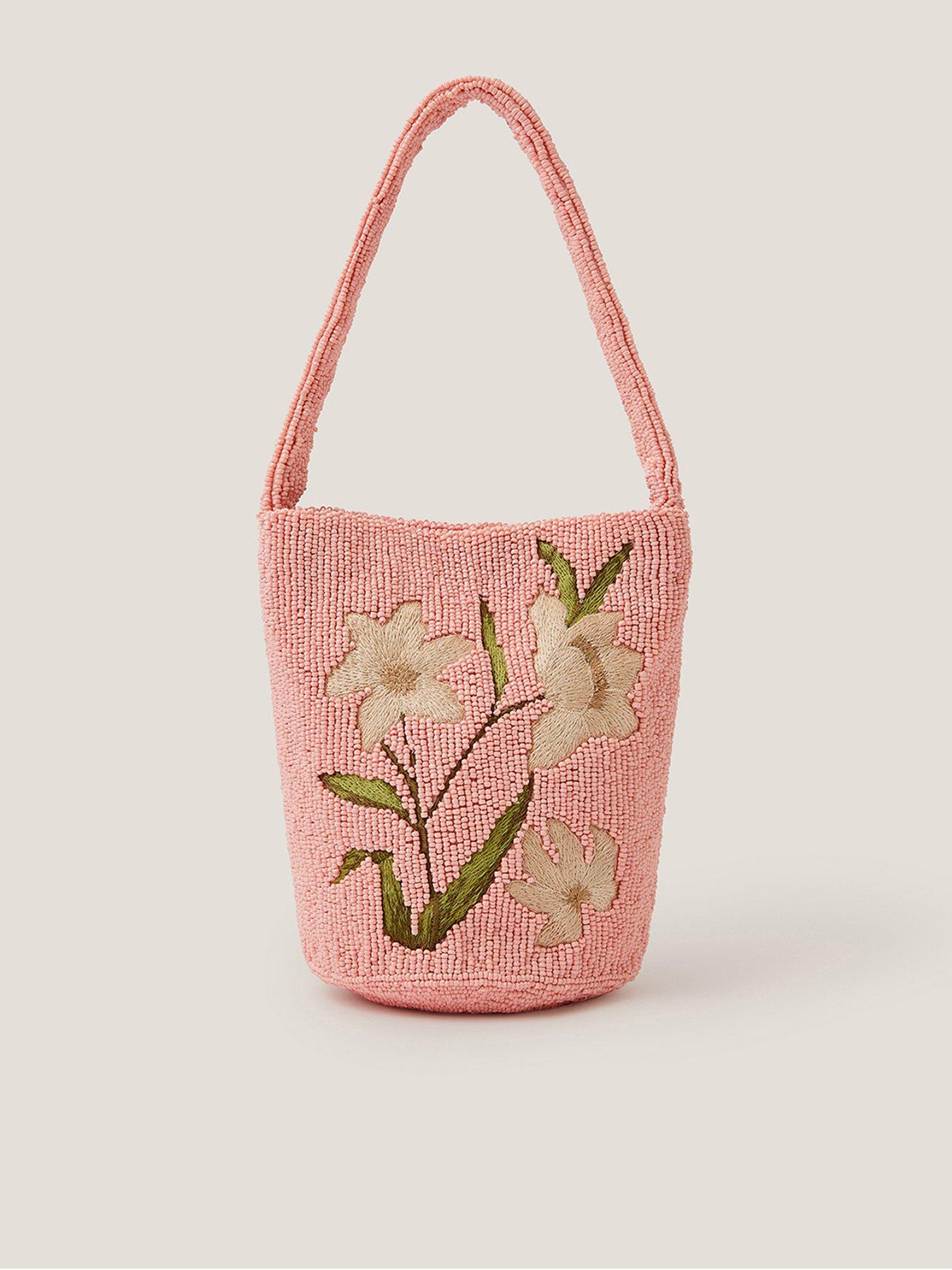 Monsoon Victoria Beaded Bag - Pink