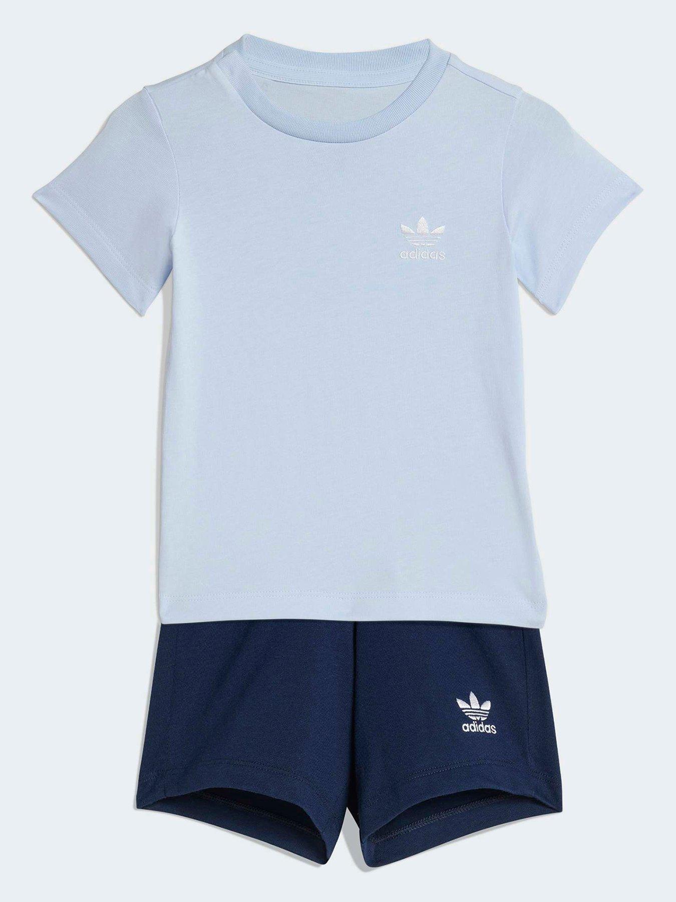 adidas Originals Infant Unisex Shorts and T-Shirt Set Kids - Blue