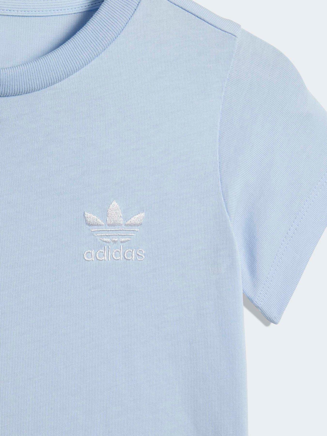 Image 4 of 6 of adidas Originals Infant Unisex Shorts And T-shirt Set - Blue