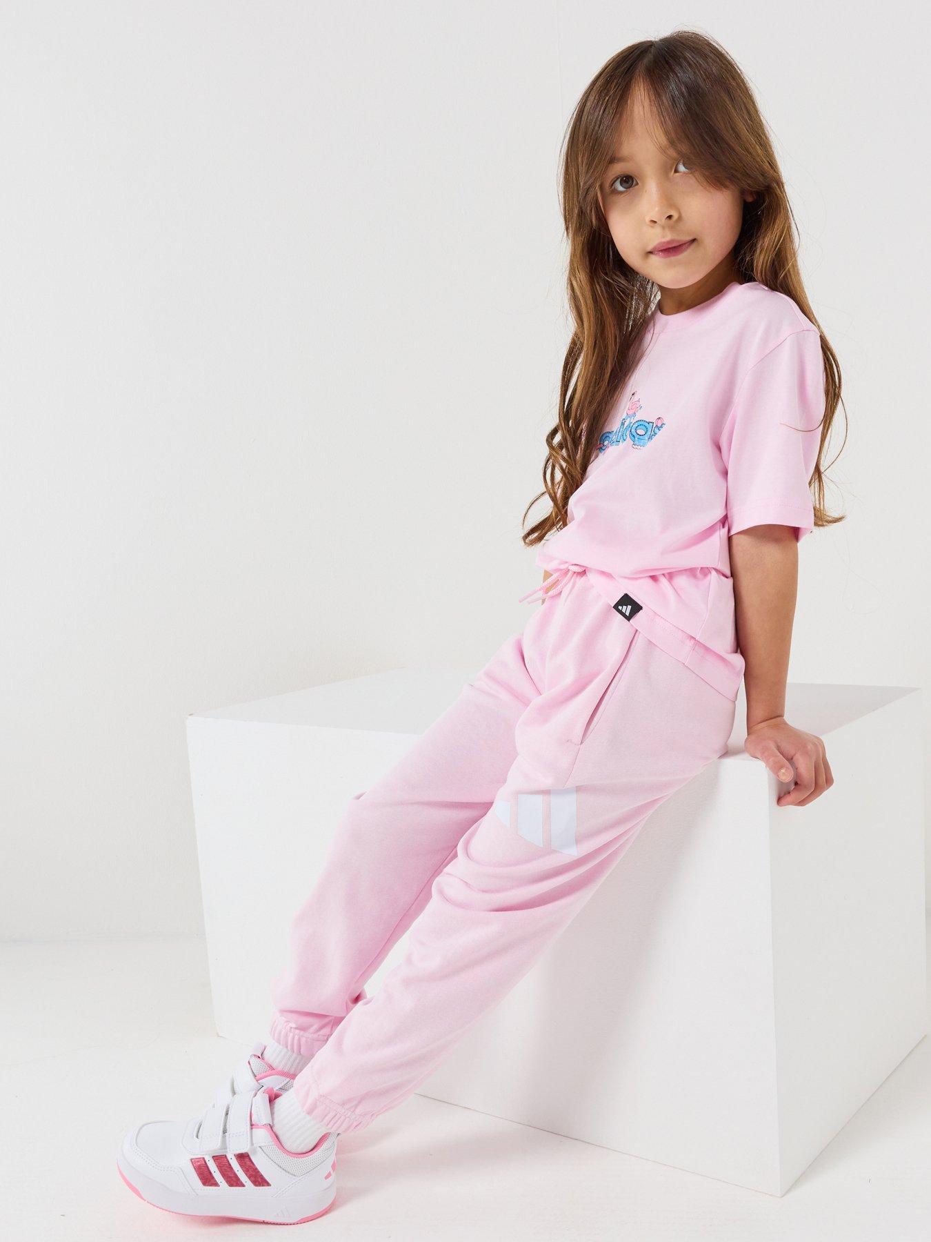 adidas Sportswear Kids Girls Summer Adventures Graphic T-Shirt - Pink
