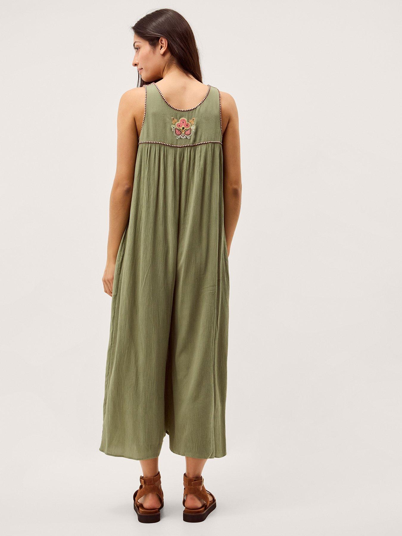 Image 2 of 4 of Monsoon Lidia Romper - Green