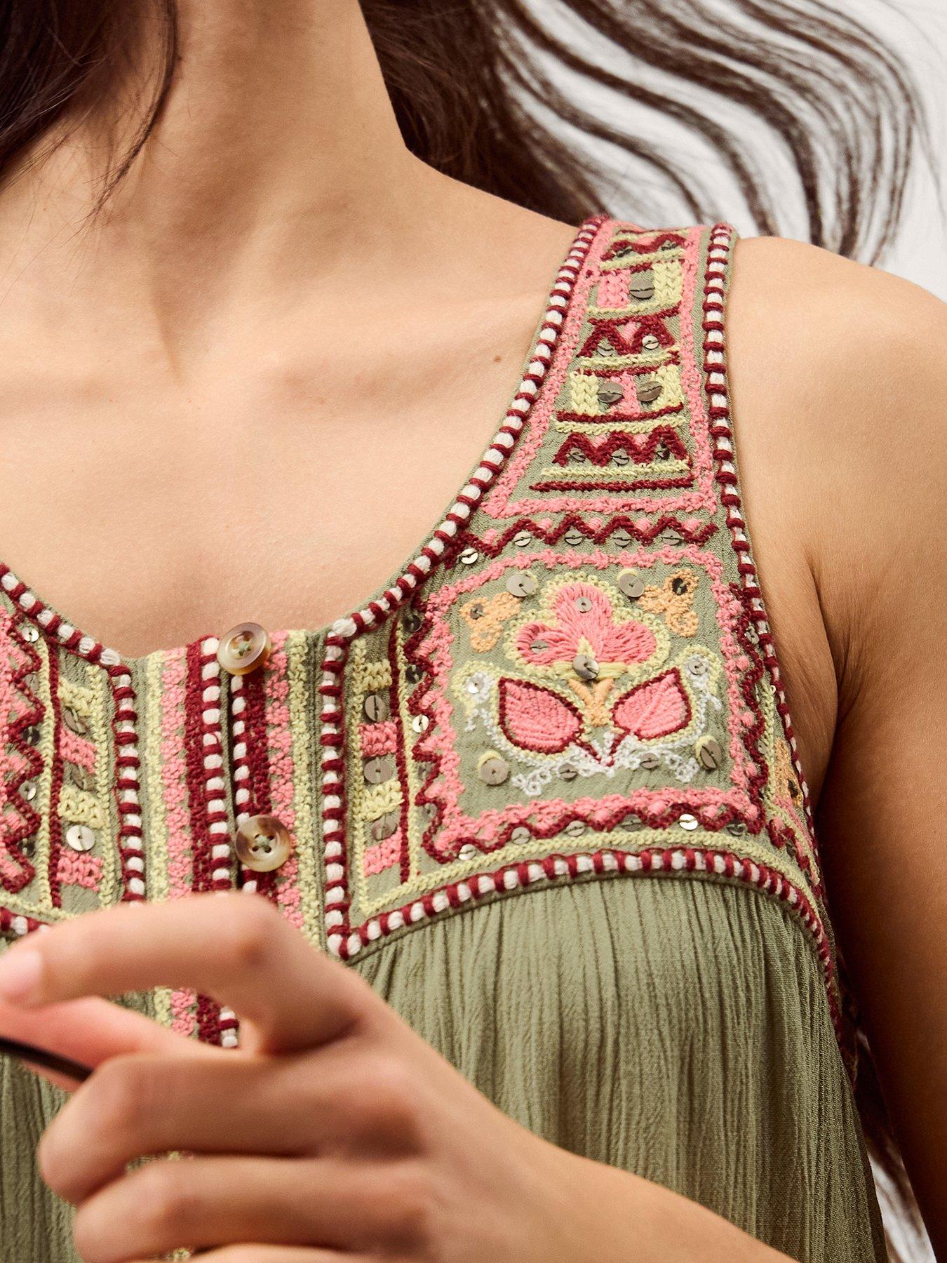 Image 4 of 4 of Monsoon Lidia Romper - Green
