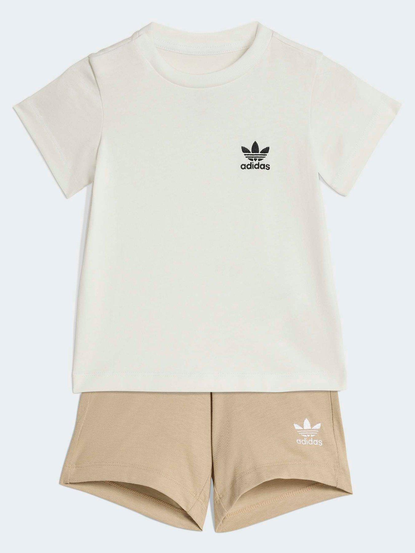 adidas Originals Infant Unisex Shorts Tee Set, Stokha, Size 0-3 Months