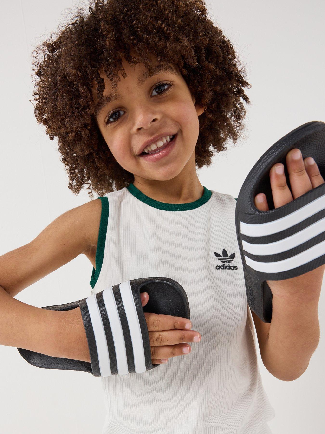 Image 4 of 6 of adidas Originals Kids Boy's Regular Rib Short Tank Set - Green