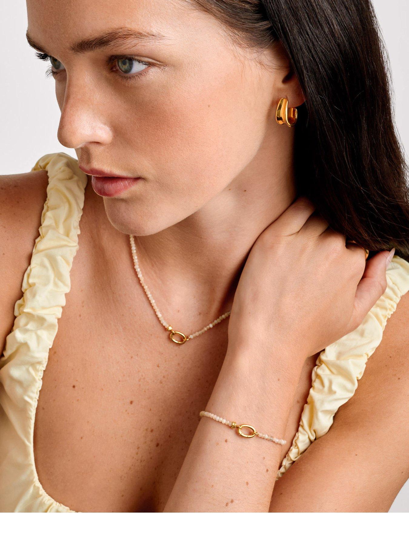Katie Loxton SUNSTONE NECKLACE , Gold Coated , 42cm