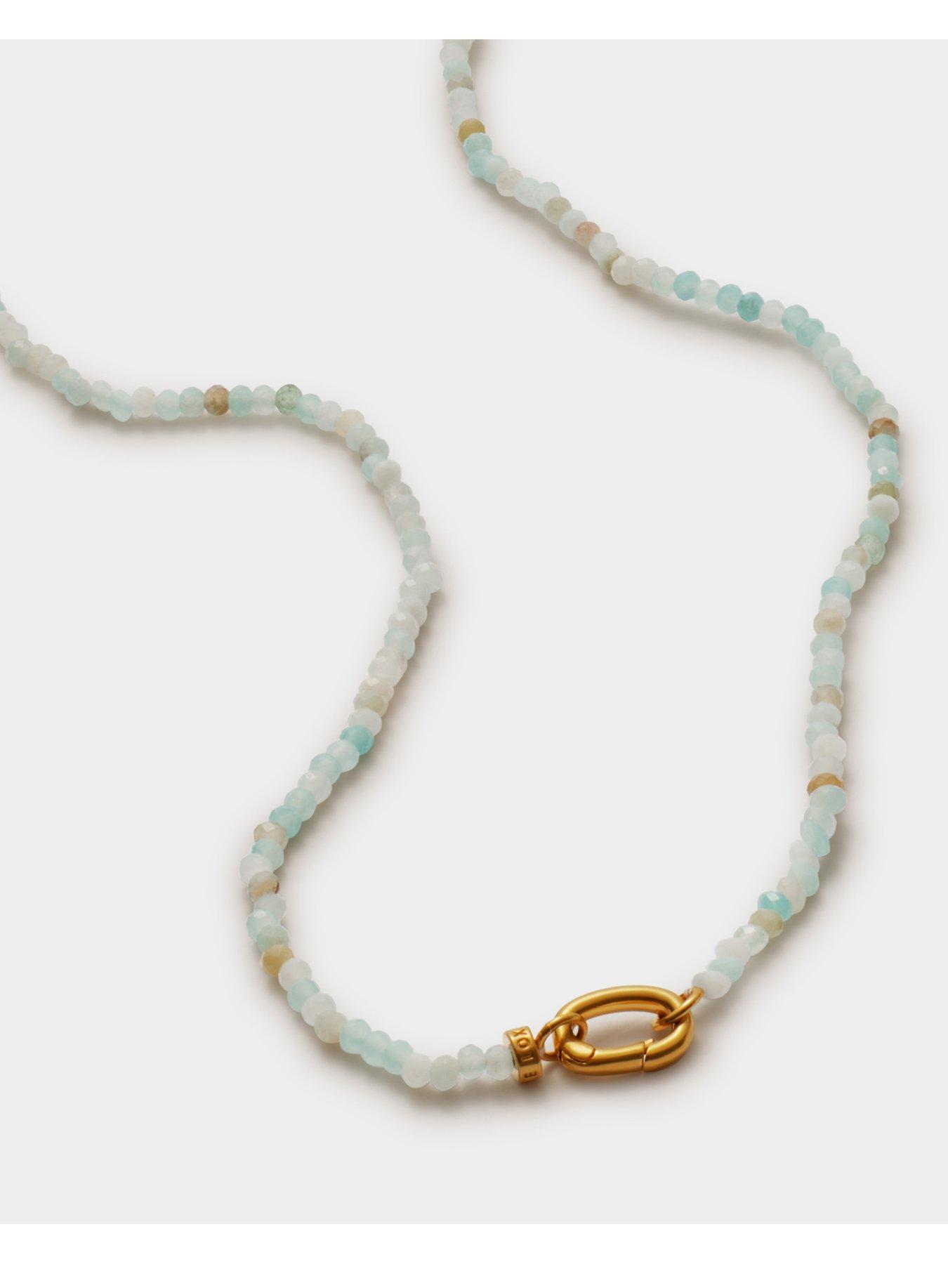 Image 3 of 5 of Katie Loxton AMAZONITE NECKLACE , Gold Coated , 42cm