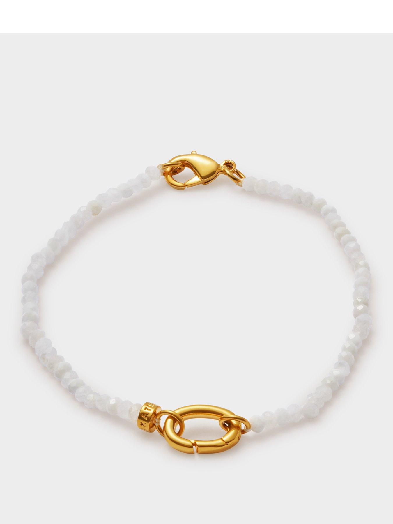 Katie Loxton MOONSTONE BRACELET , Gold Coated , 18cm