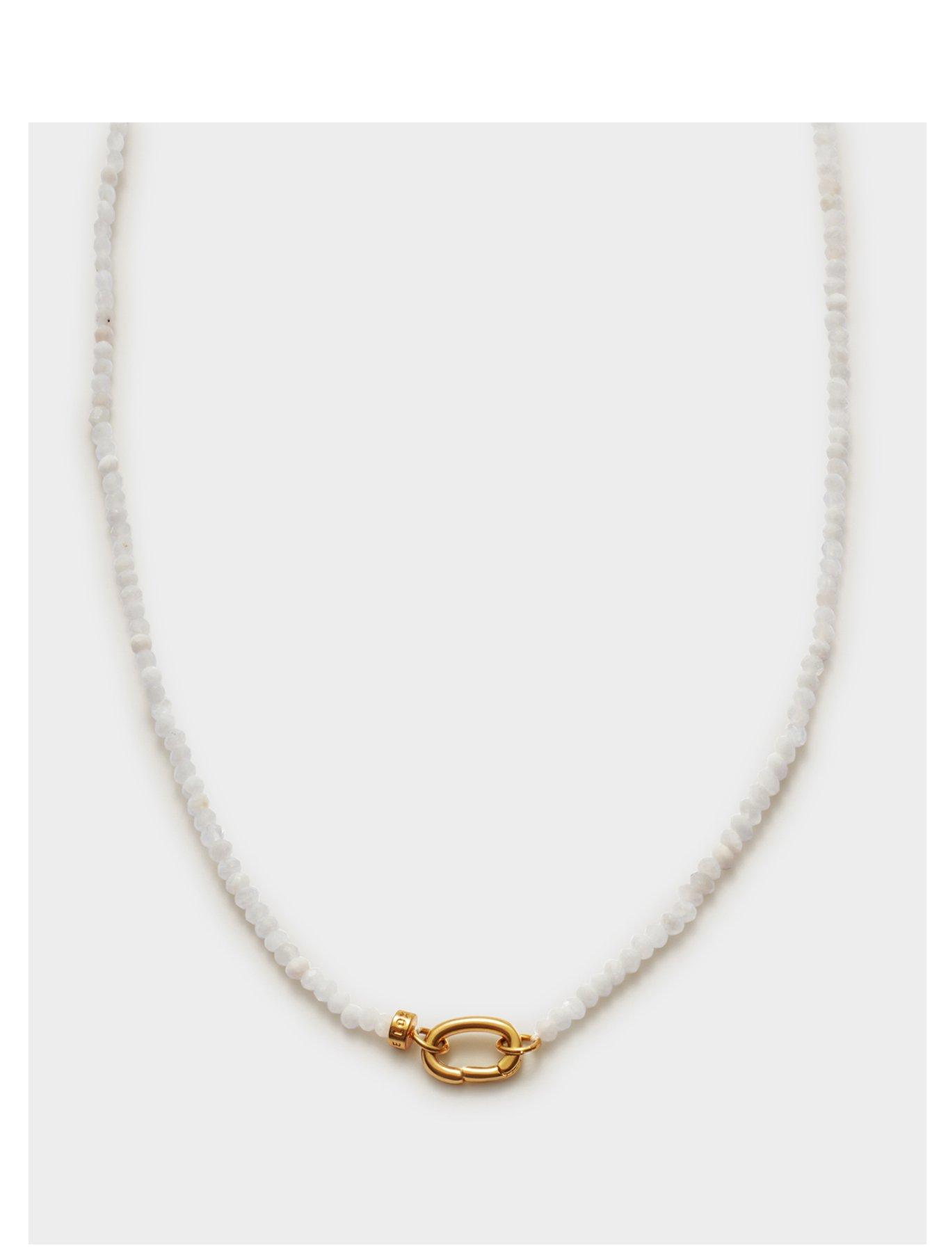 Katie Loxton MOONSTONE NECKLACE , Gold Coated , 42cm