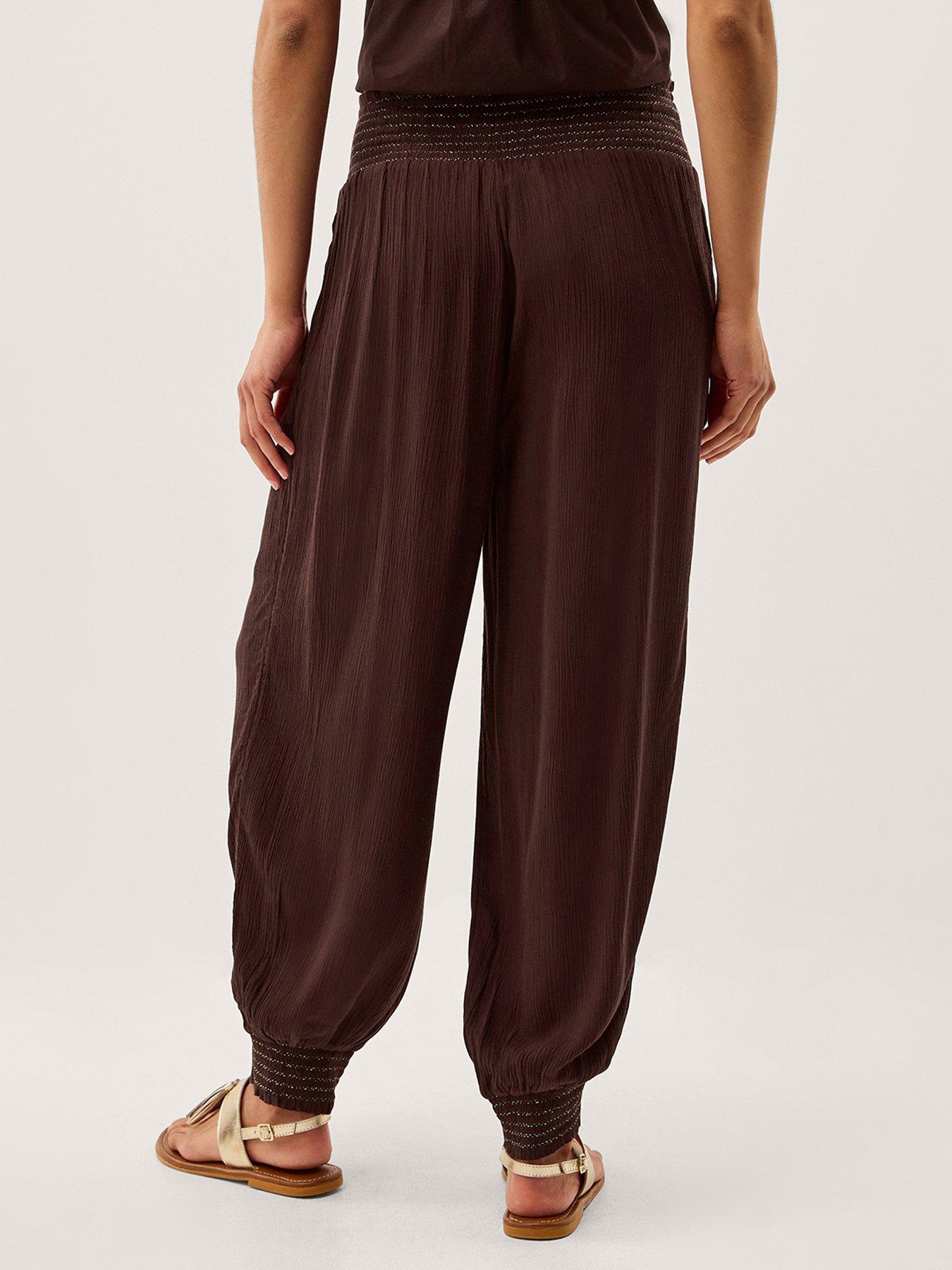 Image 2 of 5 of Monsoon Reese Trousers - Brown