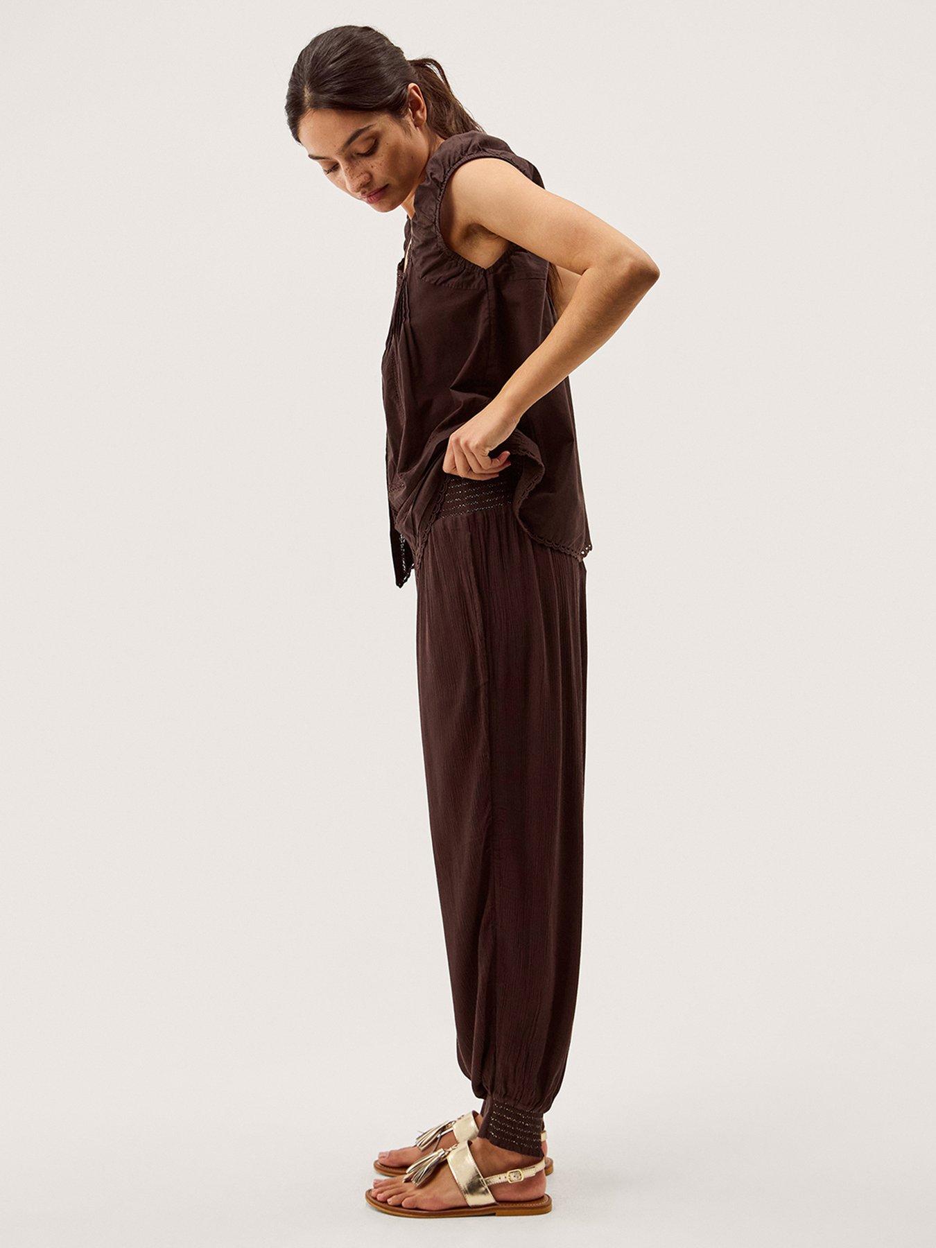 Image 3 of 5 of Monsoon Reese Trousers - Brown