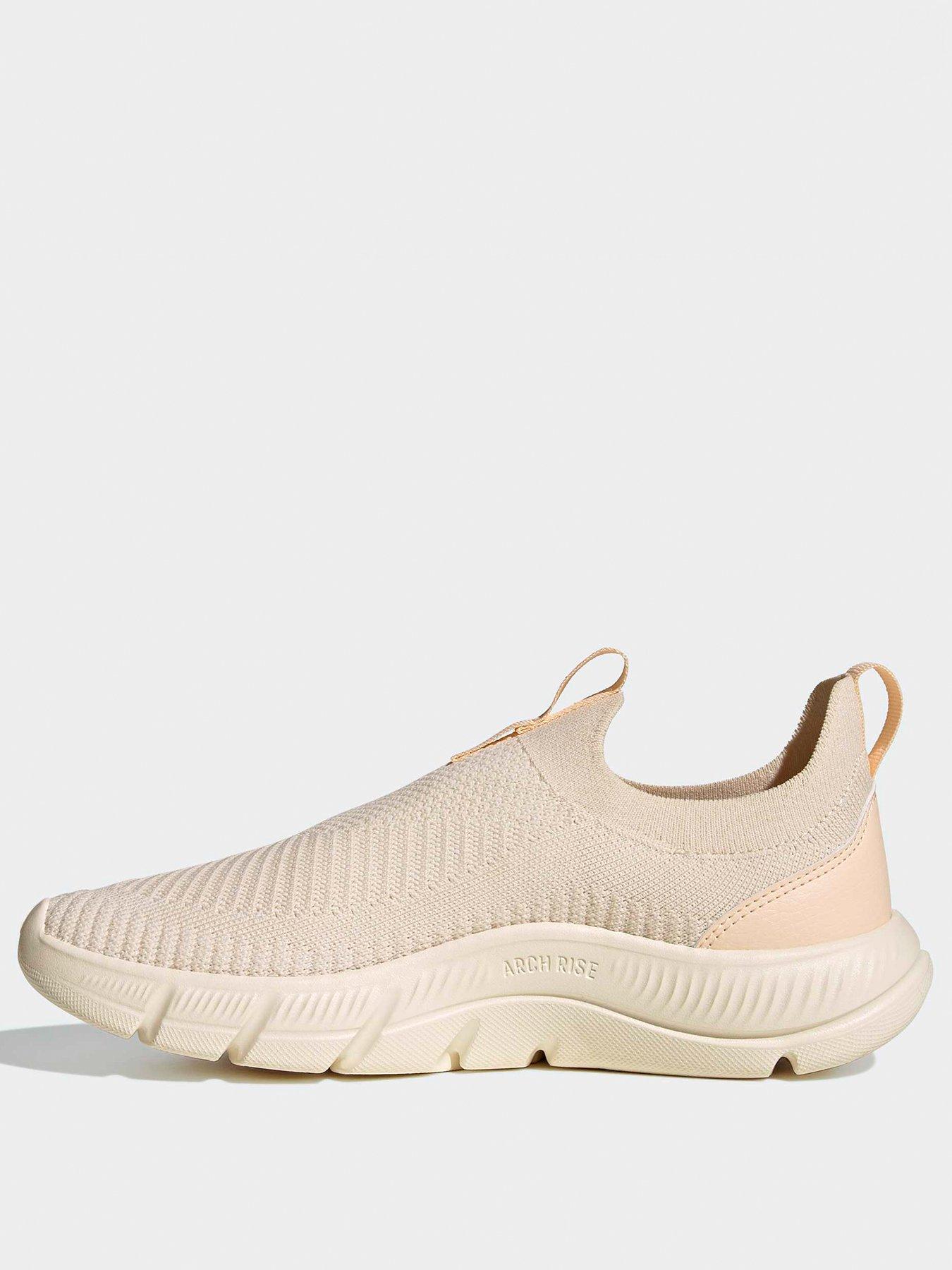 Image 2 of 6 of adidas Women's Cloudfoam Flex Sock Trainers- White / Off White / Sand Strata