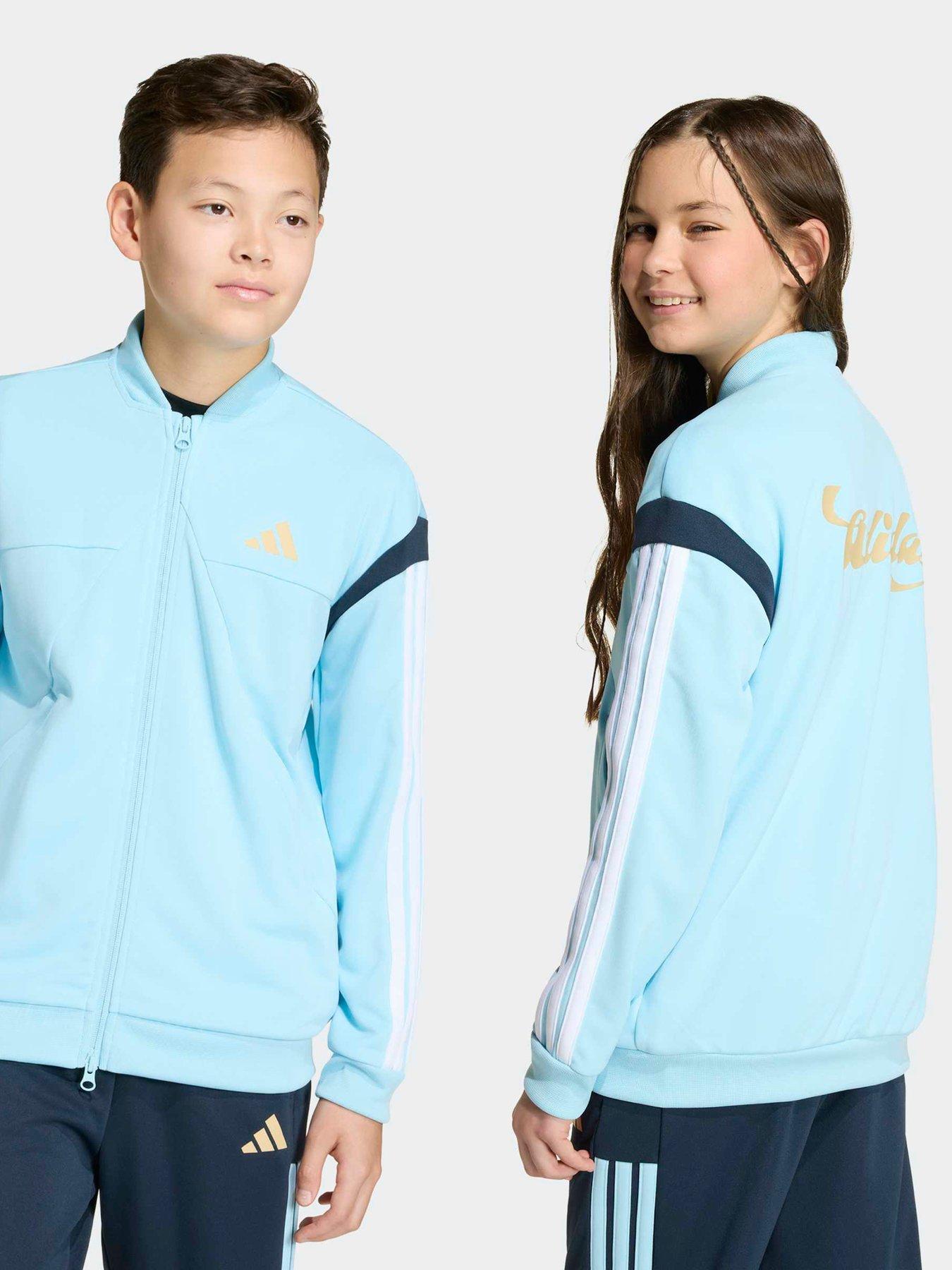 adidas Sportswear Junior Unisex House Of Tiro Tracktop, Iceblu/White/Hazbei/N, Size 15-16 Years