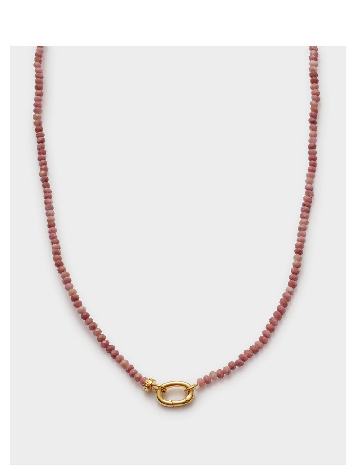 Katie Loxton RHODOCHROSITE NECKLACE , Gold Coated , 42cm