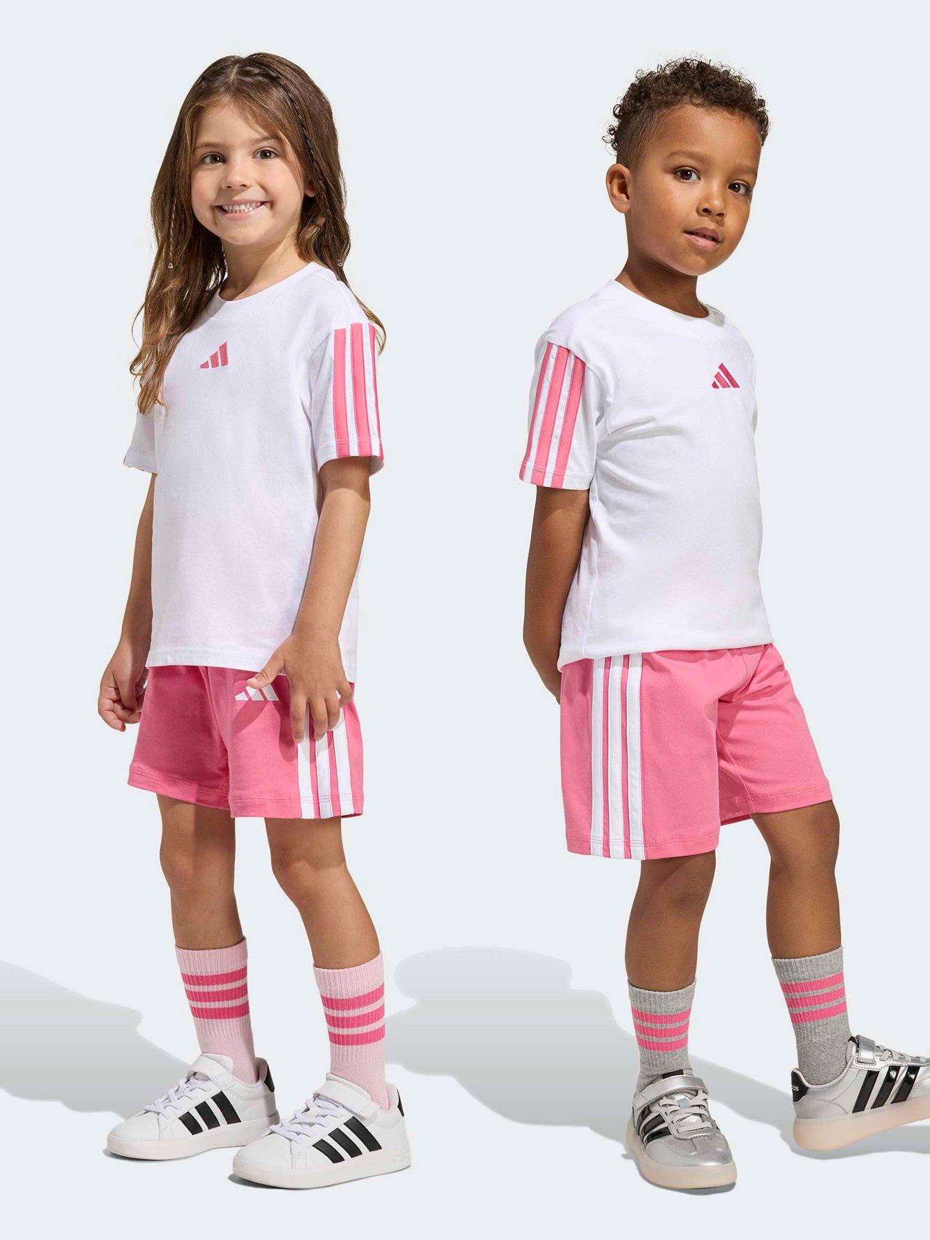Adidas Sportswear Kids Unisex Essentials T-Shirt & Shorts Set - White