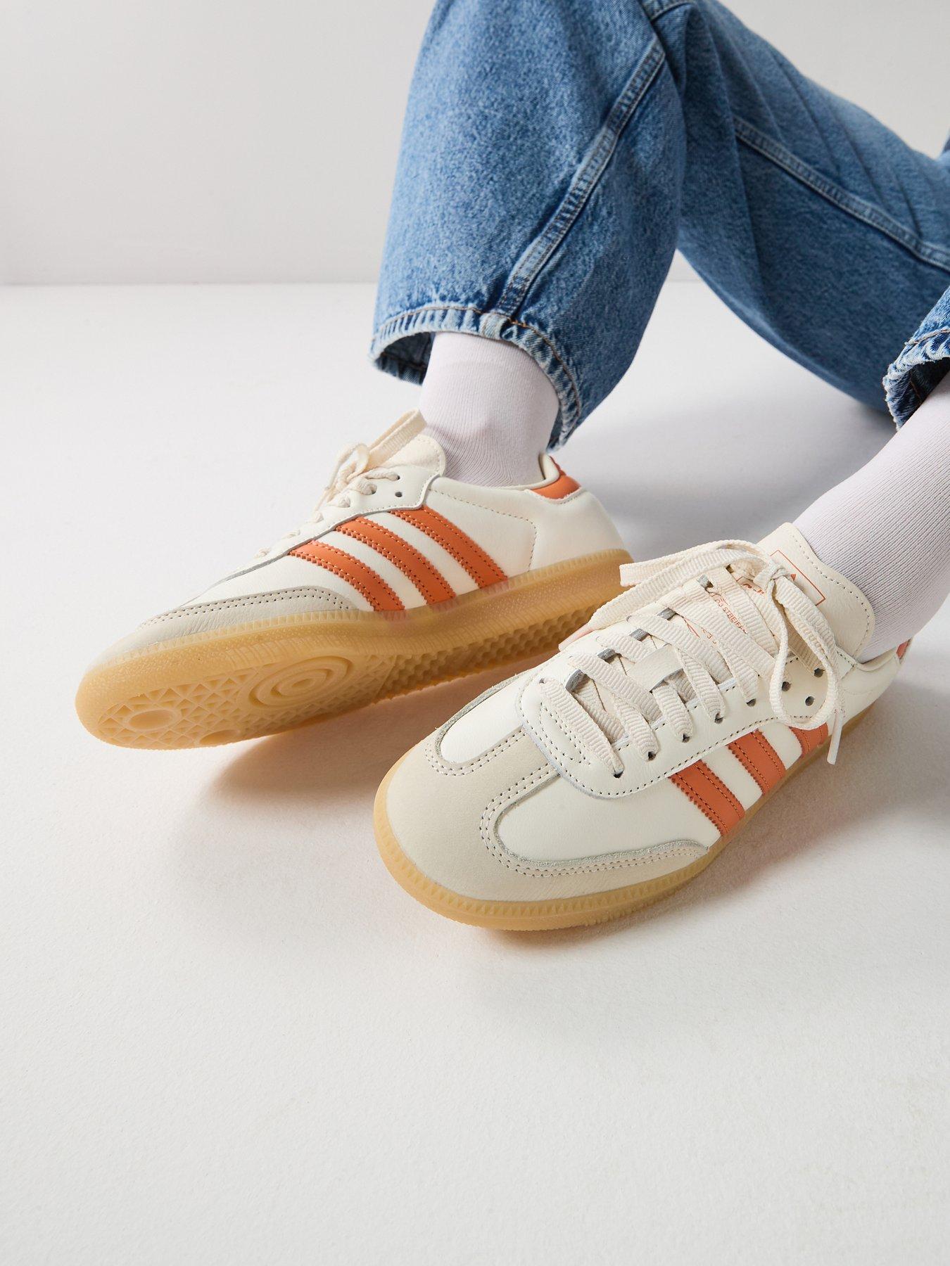 Image 1 of 7 of adidas Women's OG&nbsp;Samba Trainers - White/Orange