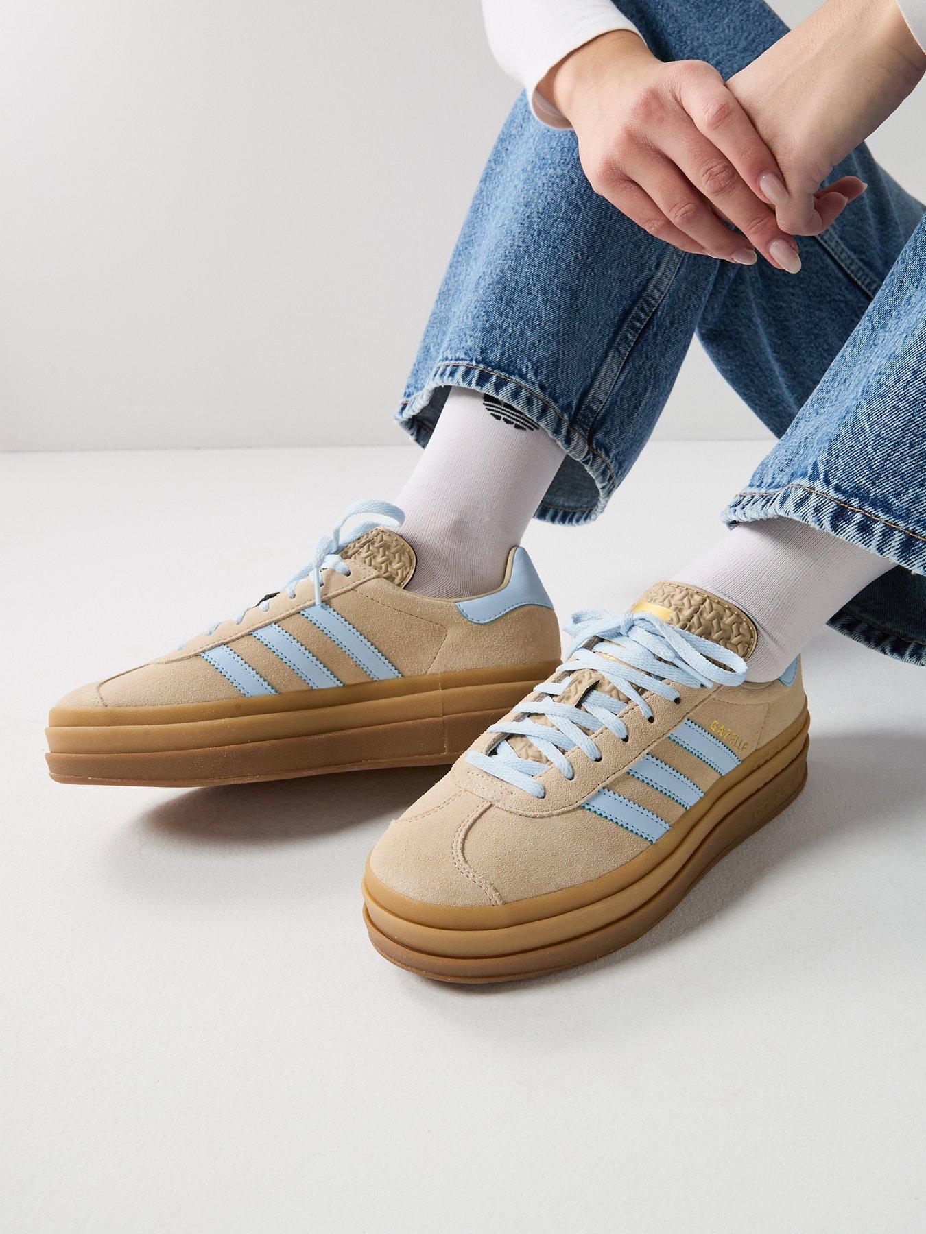 adidas gazelle silver green womens adidas Originals Gazelle Bold Grade School Girls' Wonder Alumina/Semi Pink Spark/cream White Shoes, Size: 5.5 main image 1