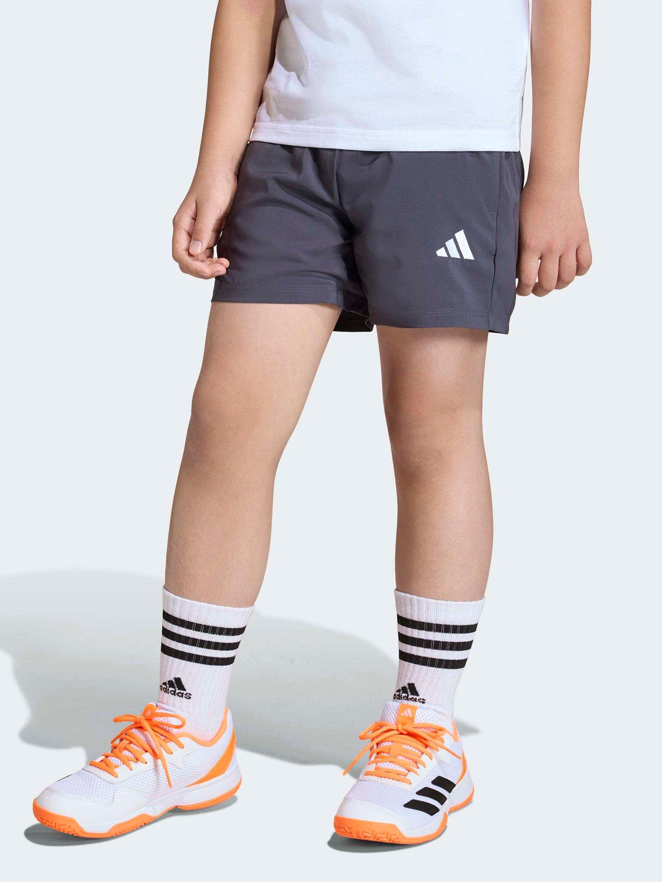 adidas Sportswear Junior Unisex Essentials Climacool Shorts, Auon/White, Size 13-14 Years