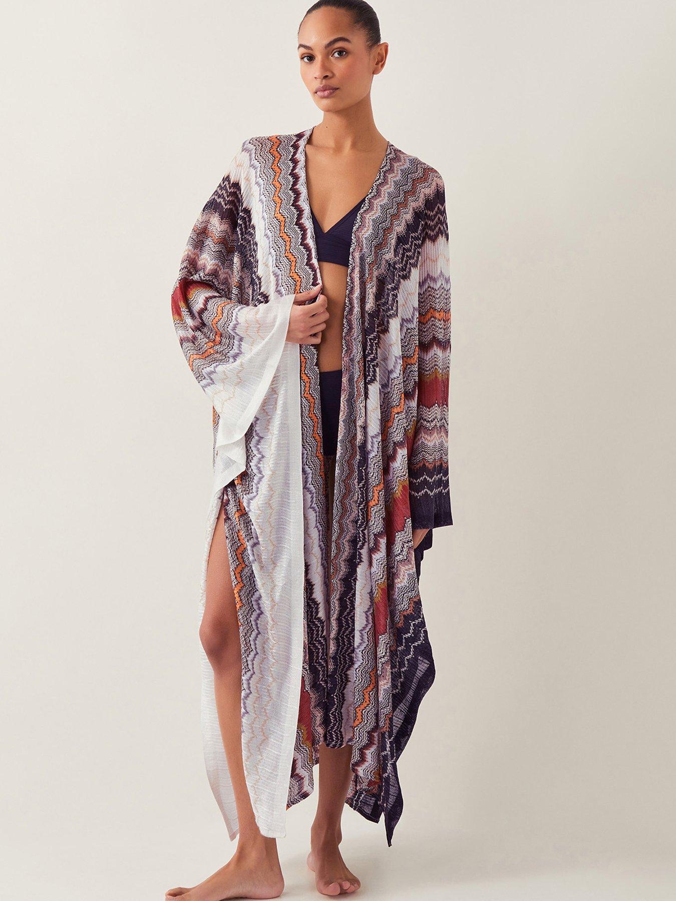 Image 1 of 6 of Monsoon Ava Zigzag Stripe Coverup