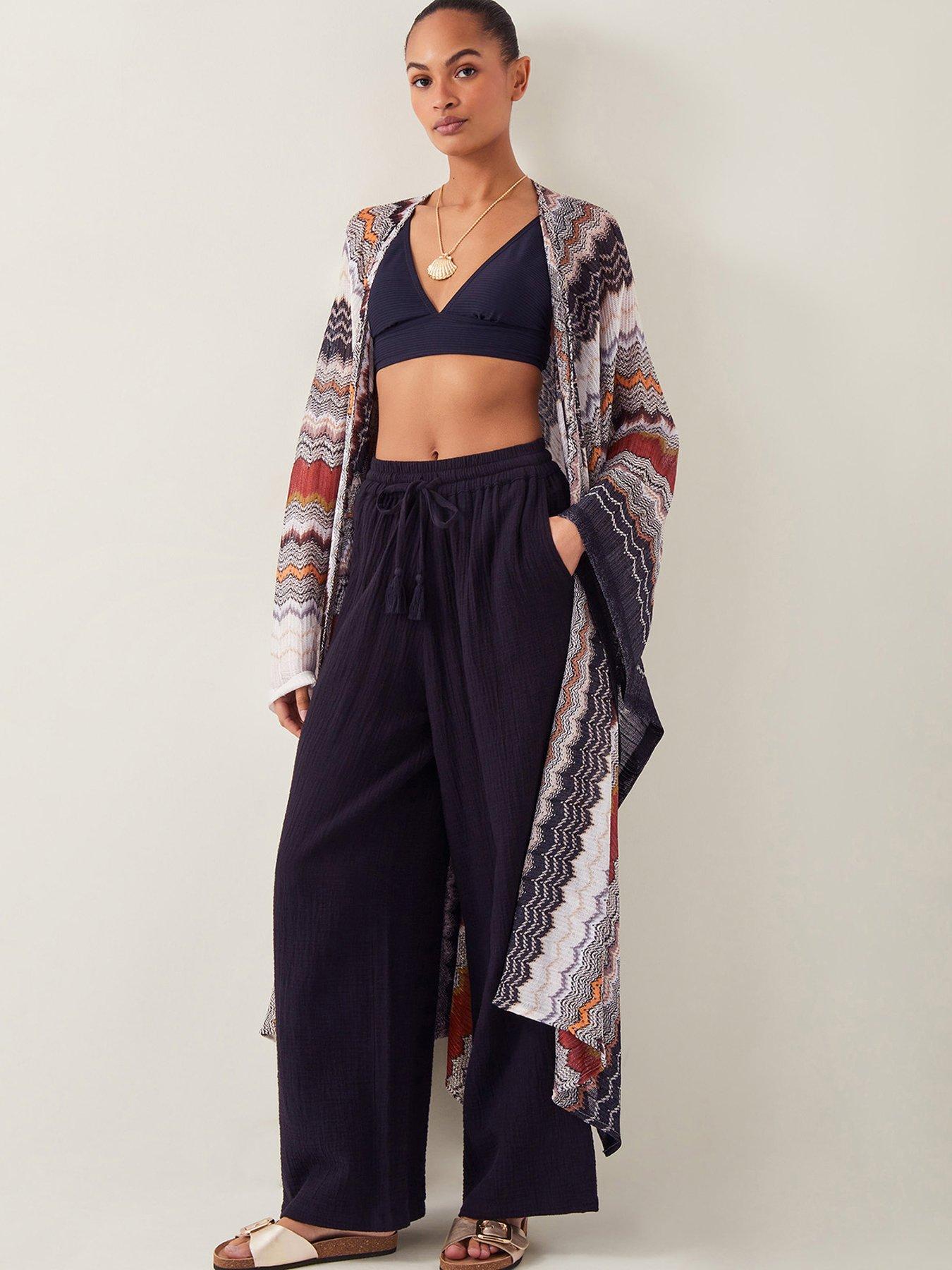 Image 3 of 6 of Monsoon Ava Zigzag Stripe Coverup