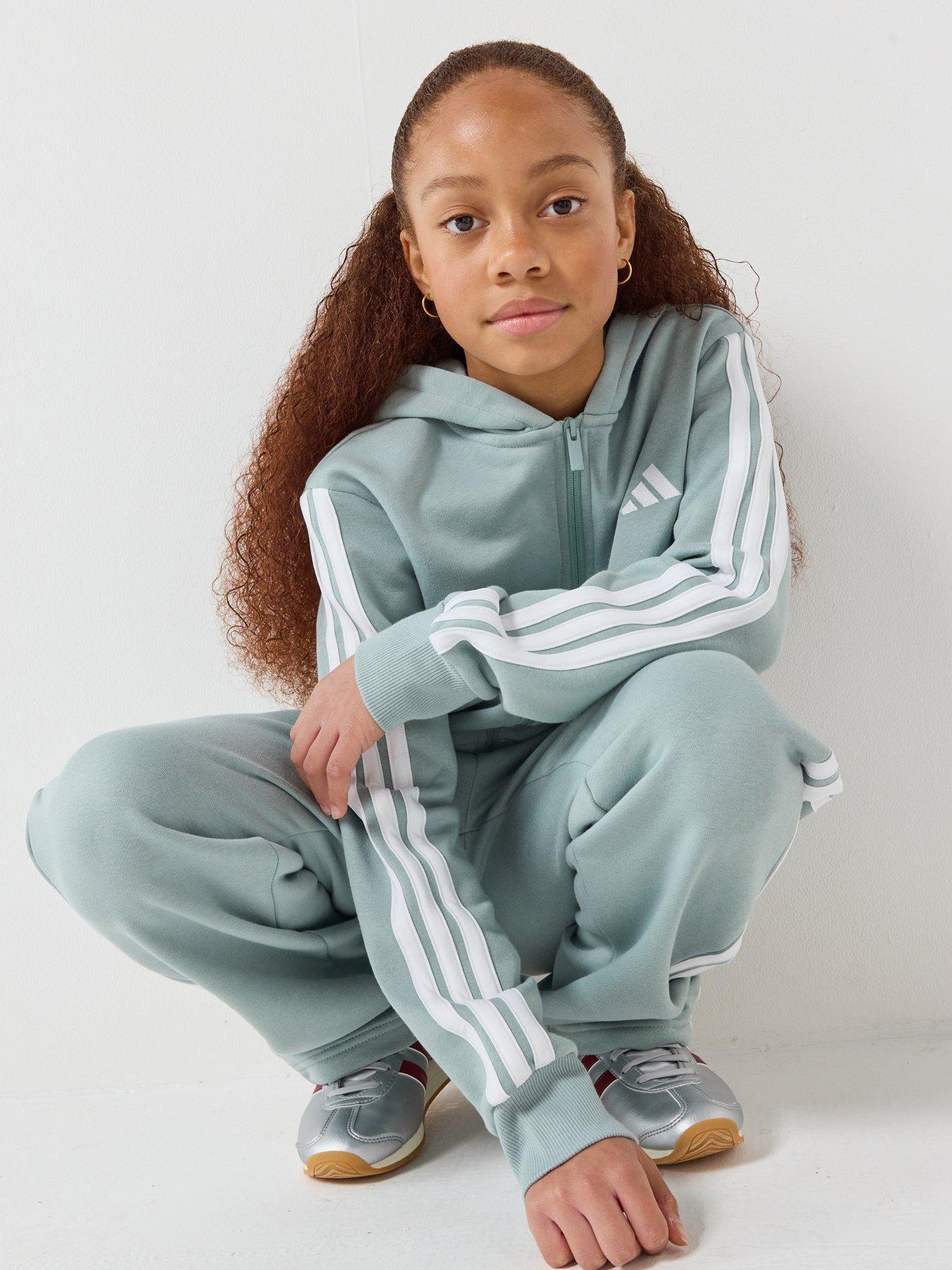adidas Sportswear Junior Girls Essentials Tracksuit - Green
