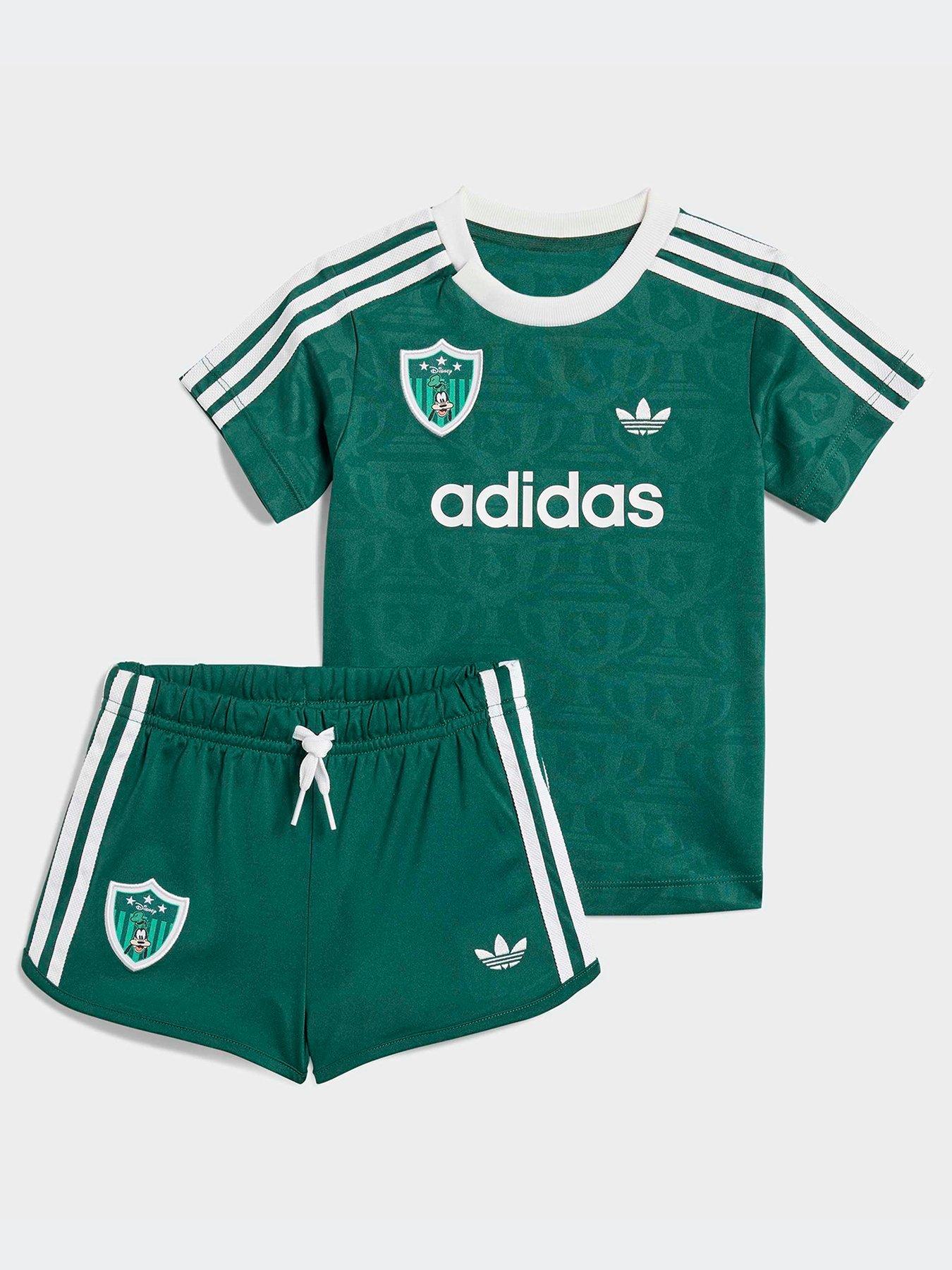 adidas Originals Infant Unisex Disney Short Jersey Set, Collegiate Green, Size 0-3 Months