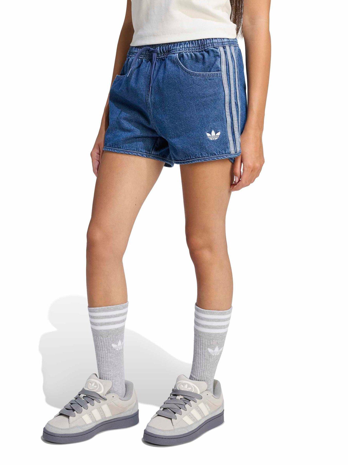Adidas Originals Junior Unisex Denim Sprinter Shorts - Not Defined - Blue
