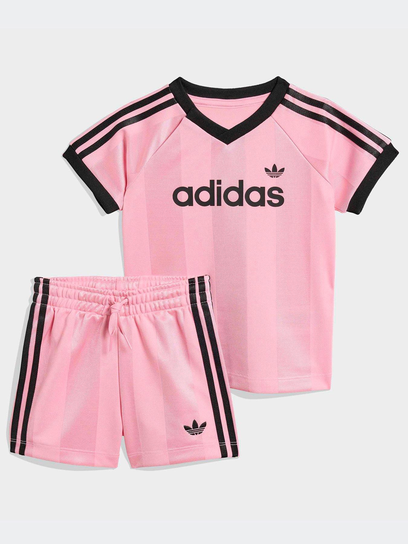 adidas Originals Infant Shorts and T-Shirt Set, Pink, Size 6-9 Months