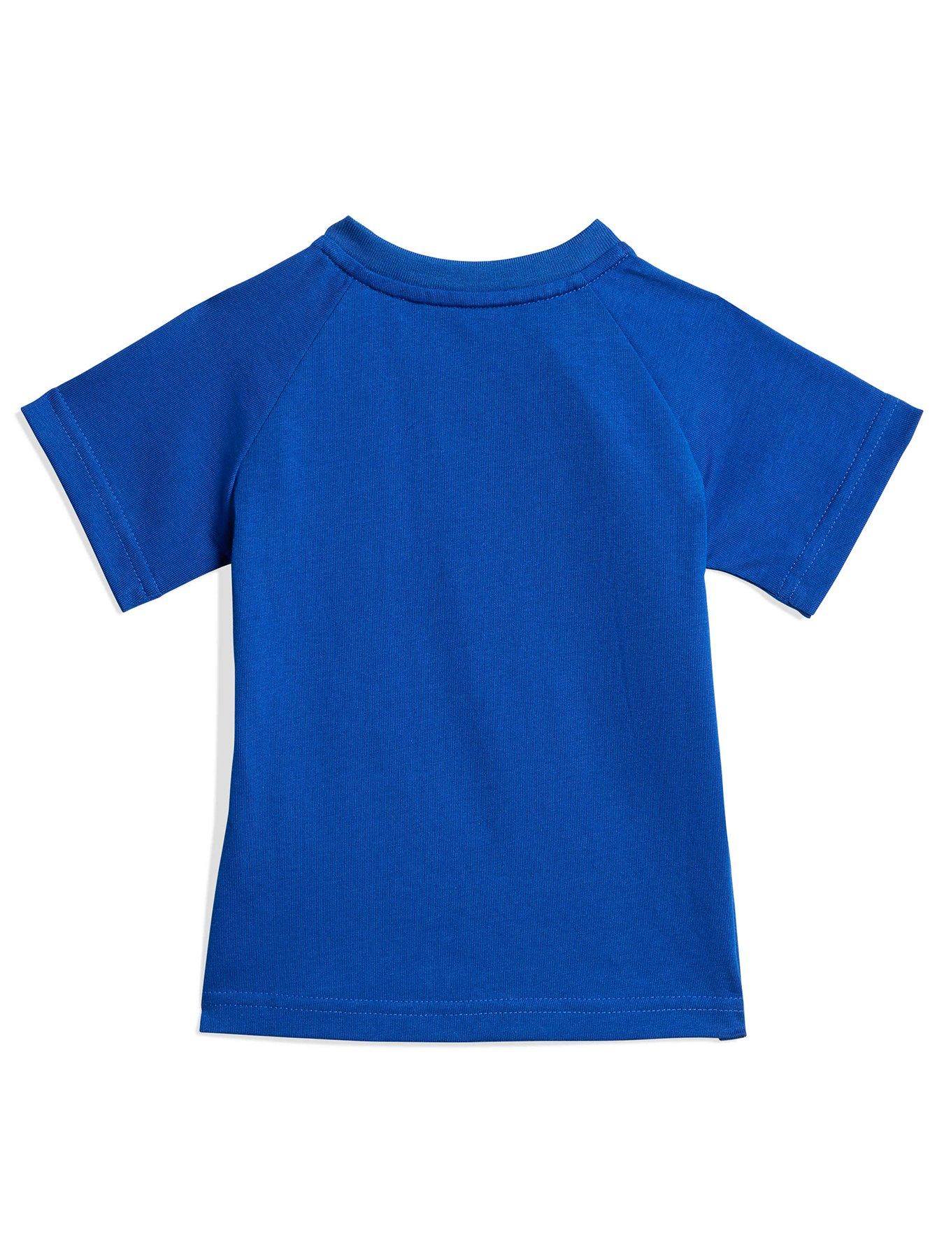 Image 2 of 6 of adidas Originals Infant Unisex Trefoil Short T-Shirt Set - Blue