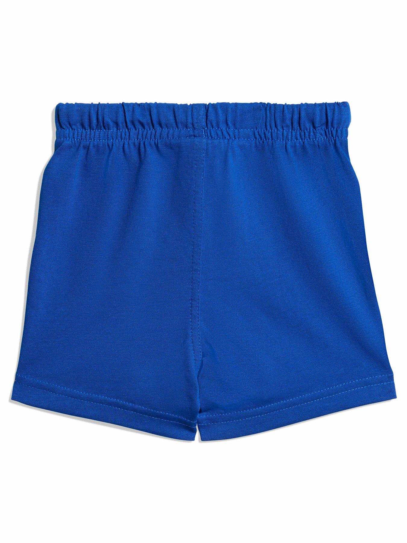 Image 6 of 6 of adidas Originals Infant Unisex Trefoil Short T-Shirt Set - Blue