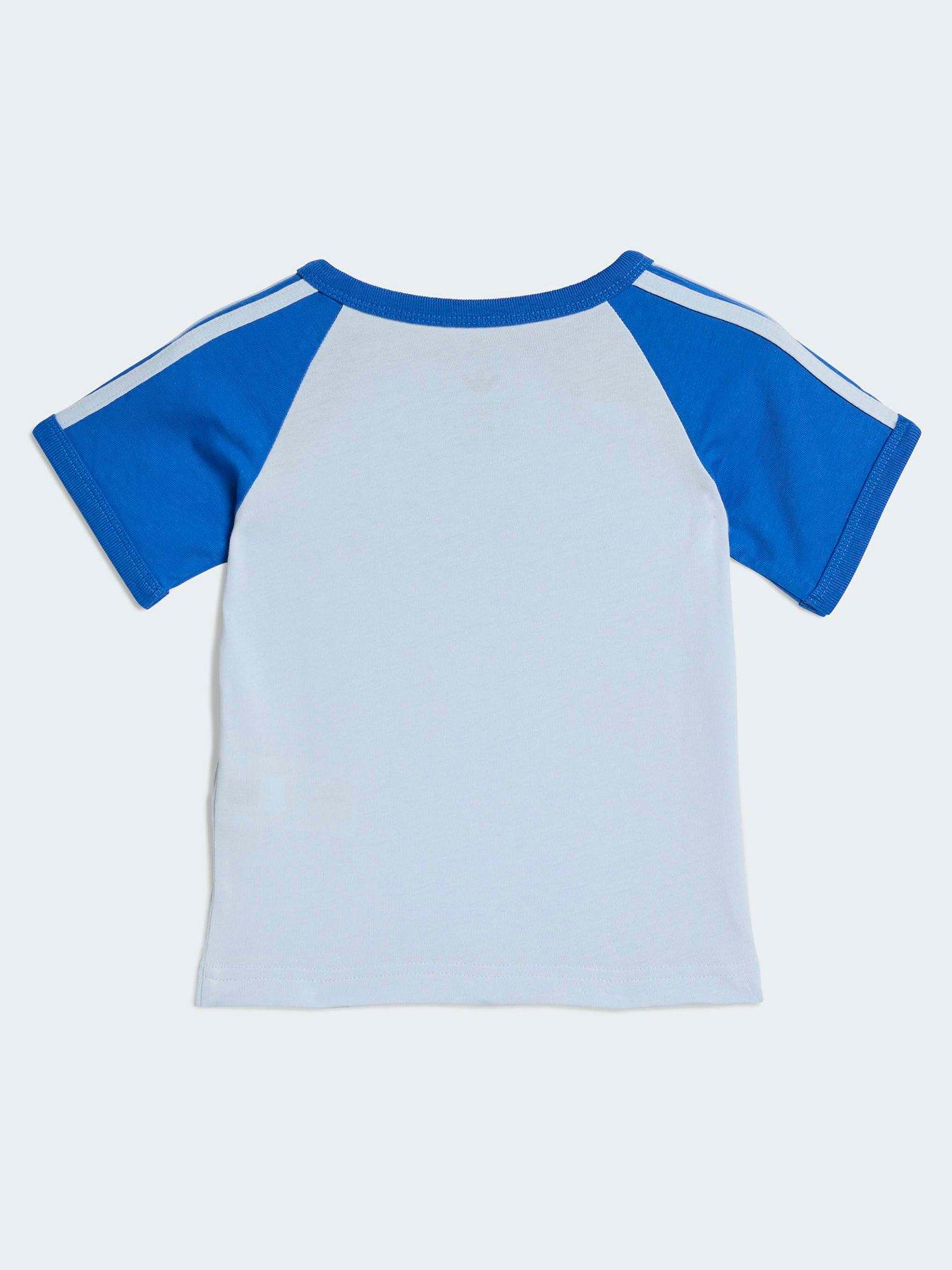 Image 3 of 6 of adidas Originals Infant T-Shirt &amp; Shorts Set - Blue