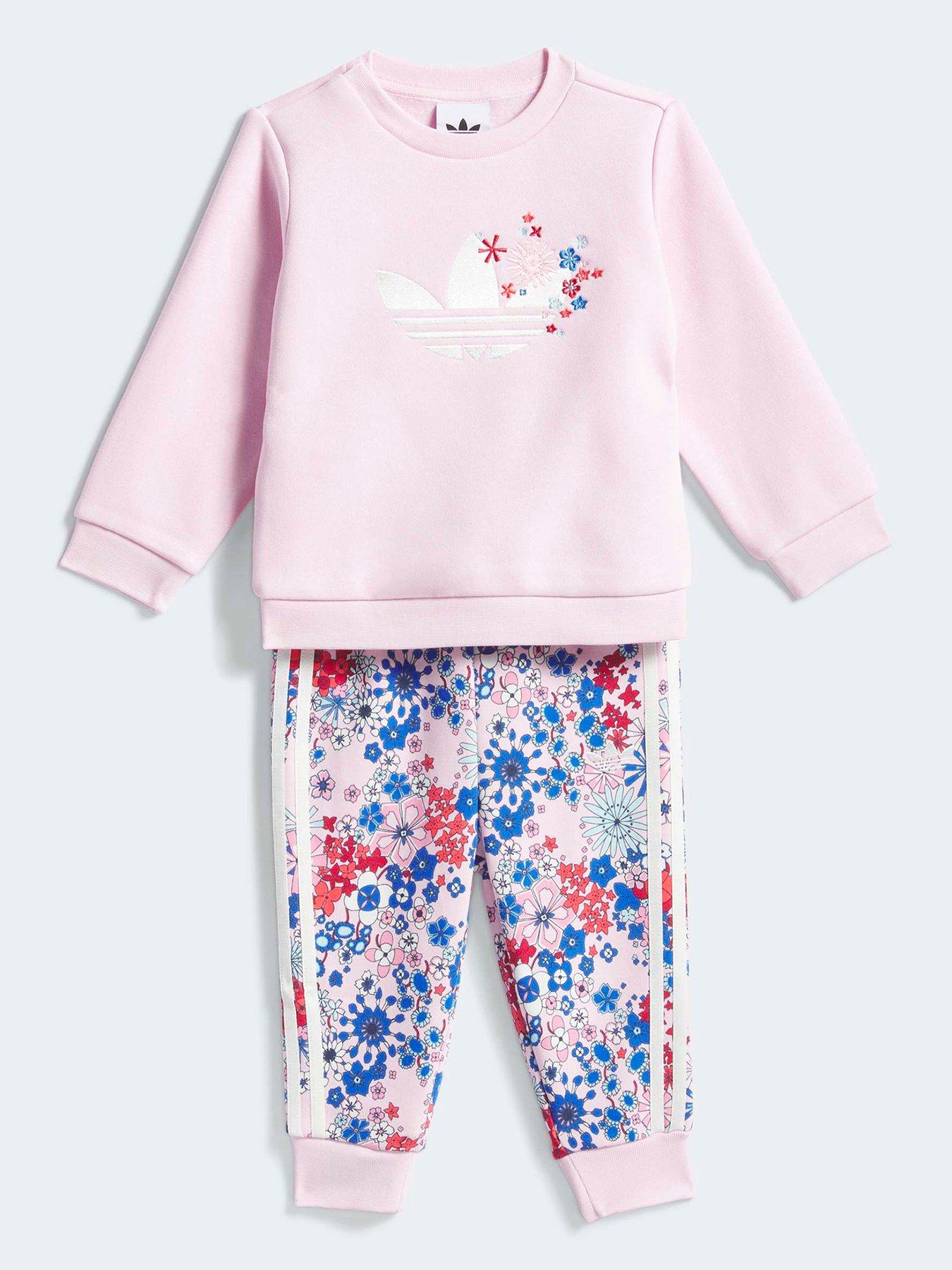 adidas Originals Infant Girl's X Liberty London Crew Set, Clpink, Size 6-9 Months