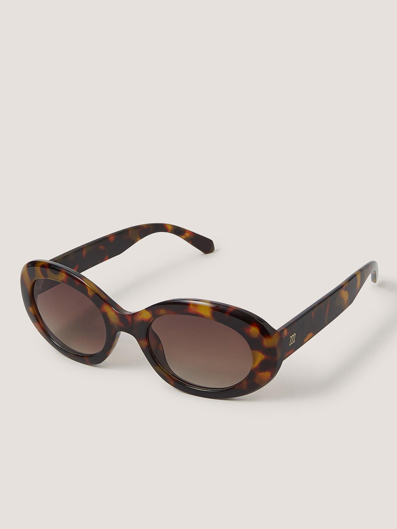 Image 2 of 3 of Monsoon Tort Oval Sunglass - Brown