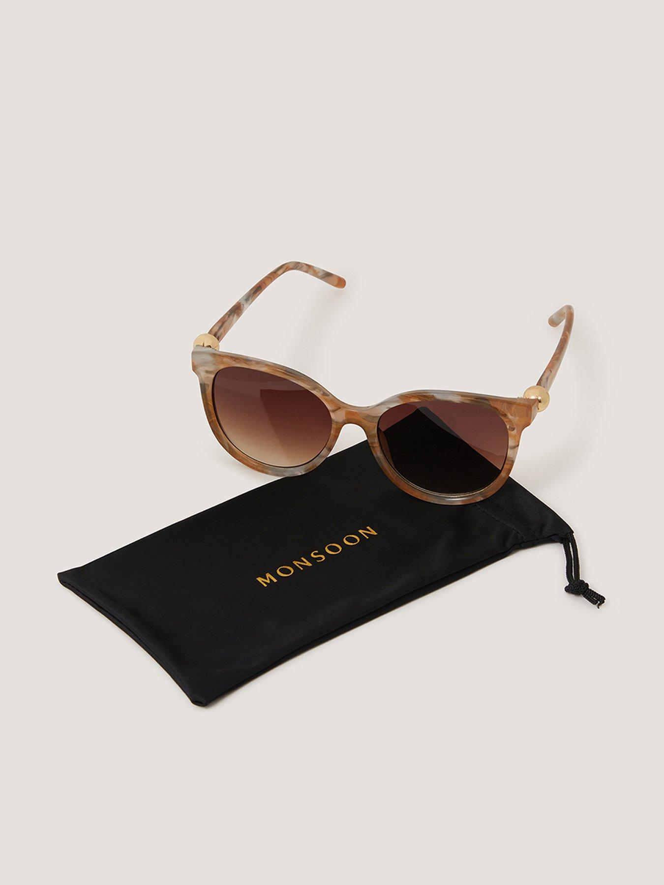 Monsoon Gold Ball Trim Cateye - Brown